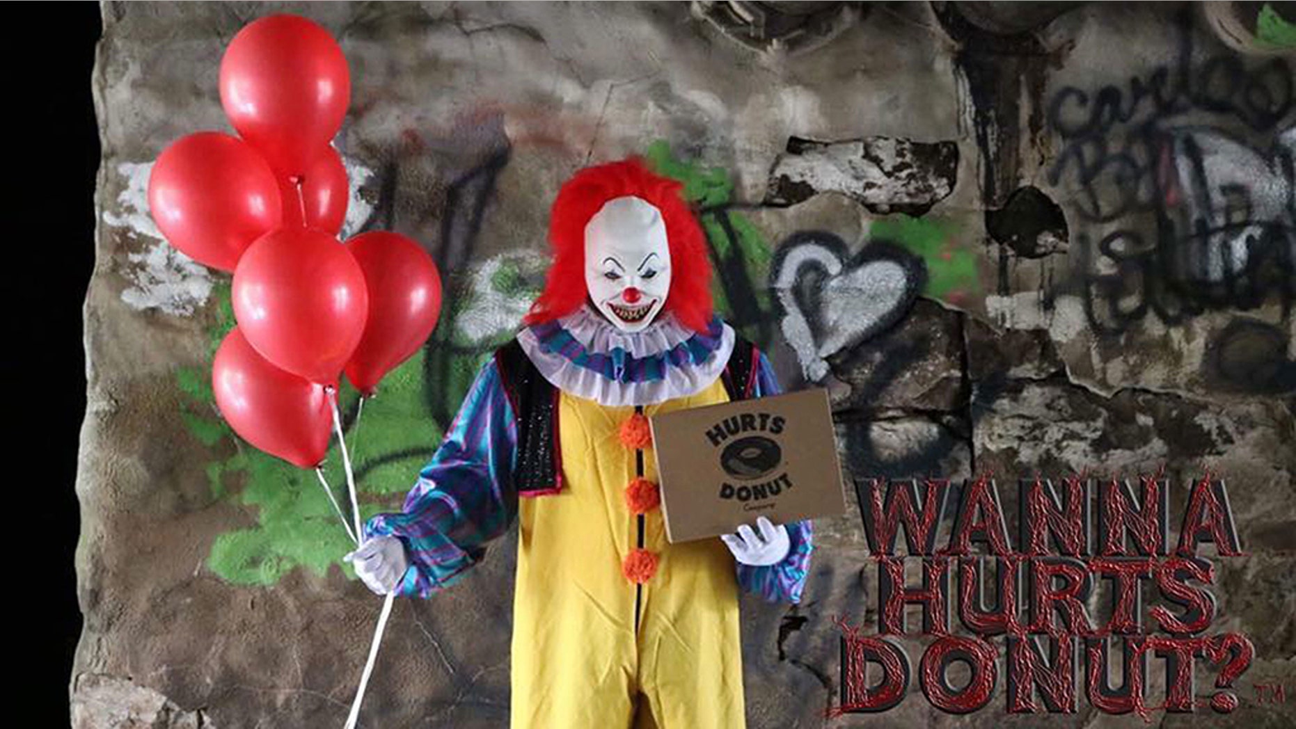 Some Texas locations of Hurts Donut revealed on Facebook that they're giving customers the opportunity to send "scary clown deliveries."