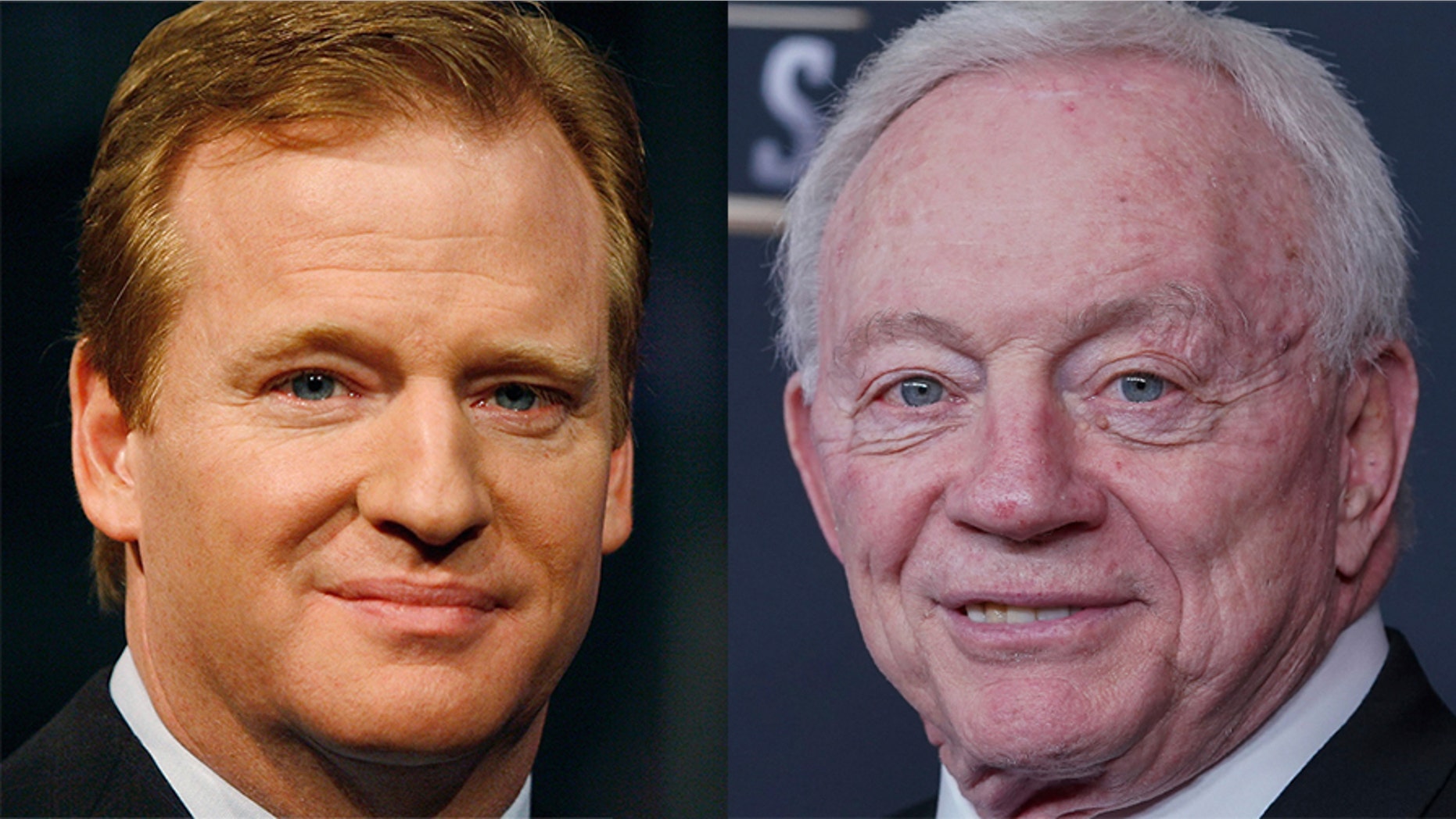 Roger Goodell, left, clashed with Jerry Jones over Goodell's compensation and the Ezekiel Elliott suspension.
