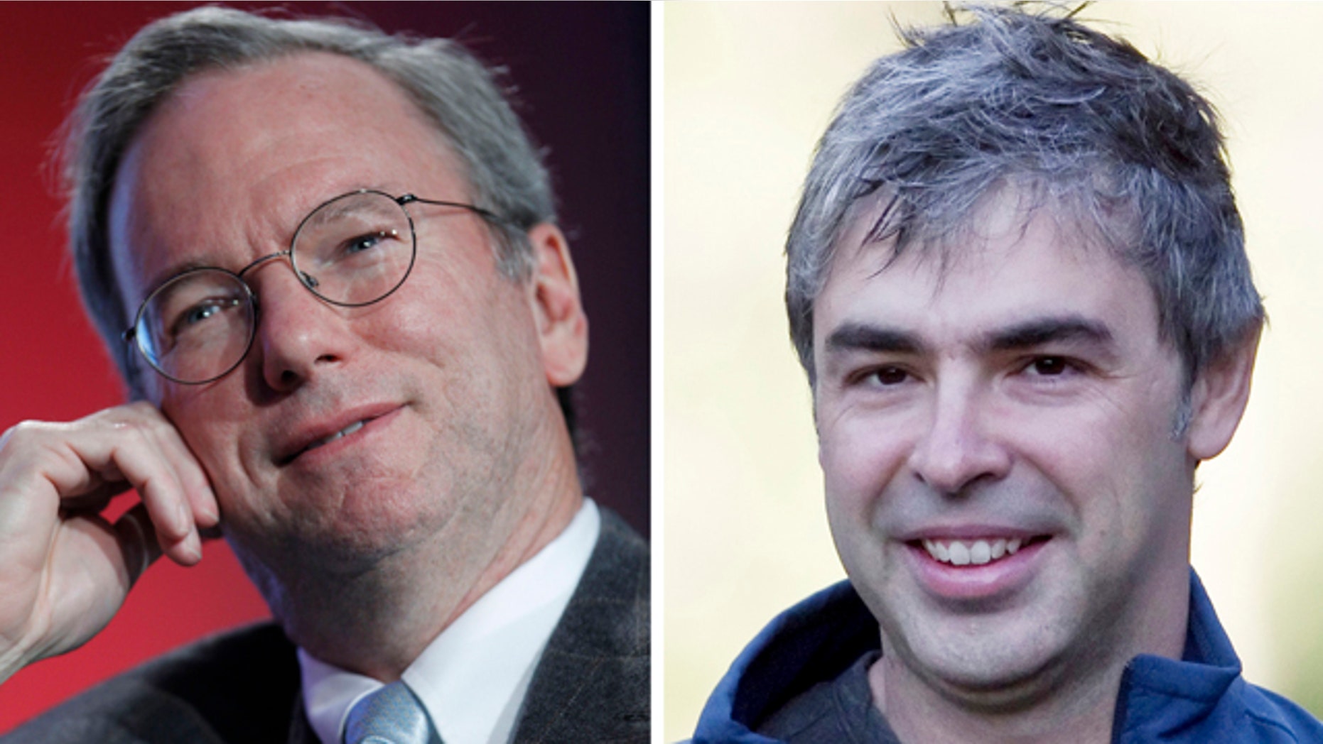 Google CEO Eric Schmidt, left, and Google co-founder Larry Page