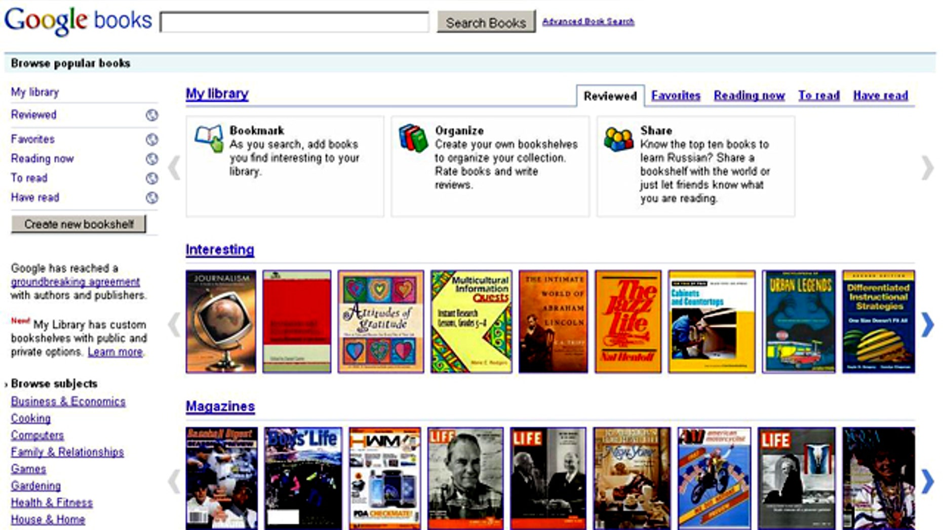 From the Google Books site seen here, the company will start selling books, an attempt to crack into the market of distributing current and backlist works.