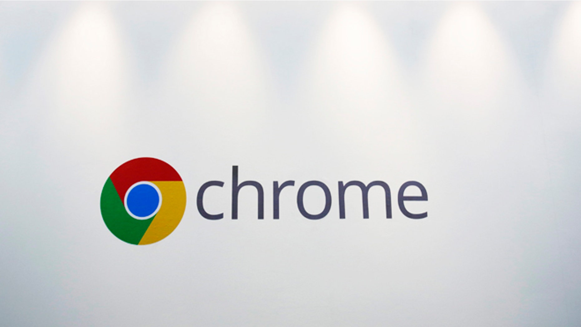 File photo - Oct. 8, 2013: The Chrome logo is displayed at a Google event in New York to unveil a $279 Chromebook.