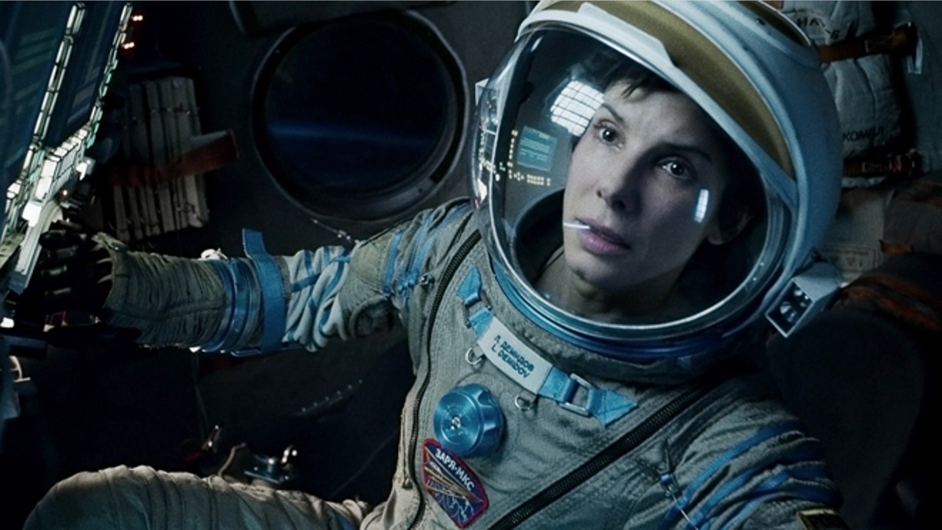 This film image released by Warner Bros. Pictures shows Sandra Bullock in a scene from "Gravity."