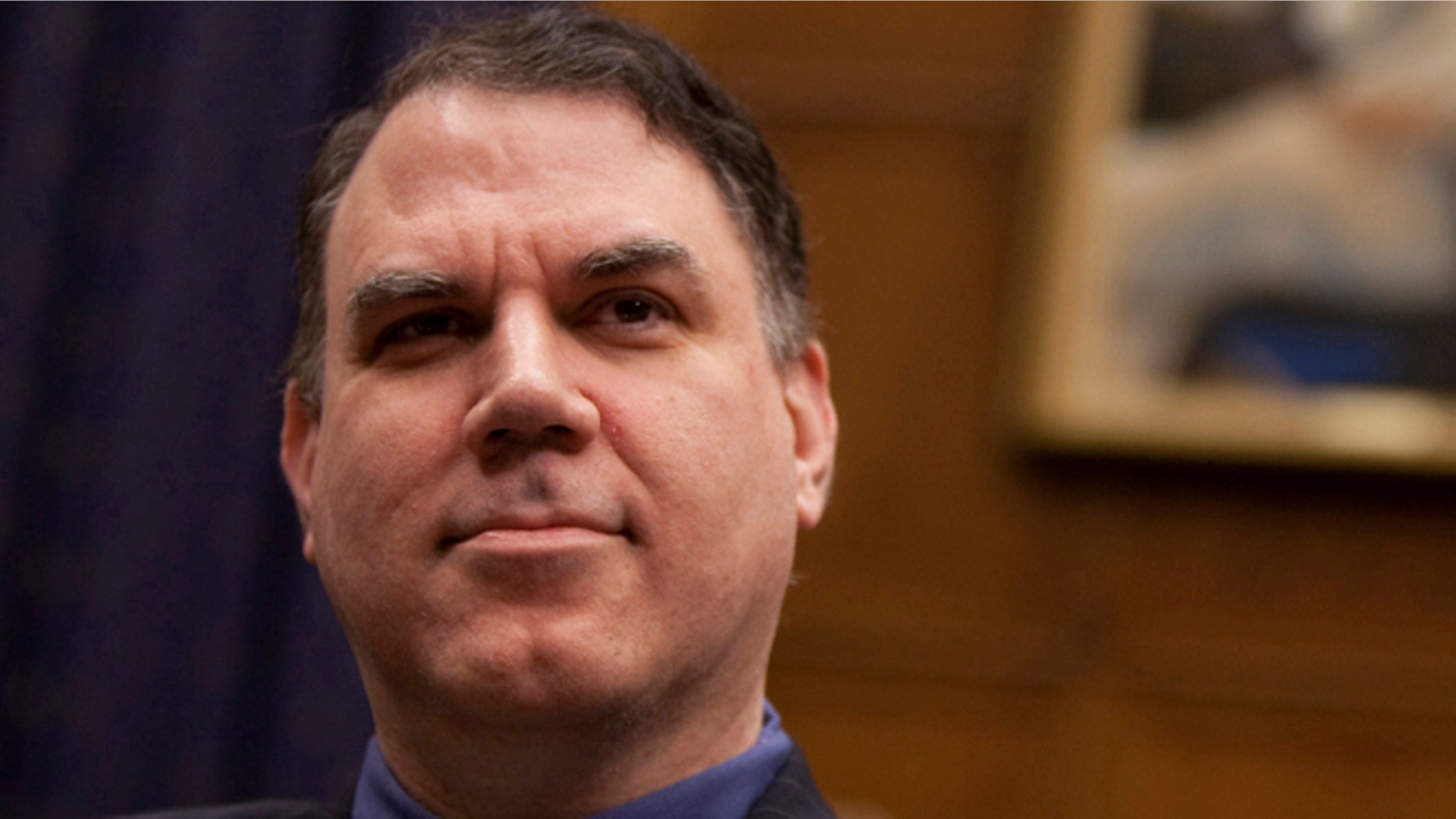 FILE - In this Oct. 1, 2009, file photo, Rep. Alan Grayson, D-Fla., listens during a hearing on Capitol Hill in Washington. Grayson will enter the race to replace Republican Sen. Marco Rubio, a close friend and major Democratic Party donor said Wednesday. (AP Photo/Evan Vucci, File)