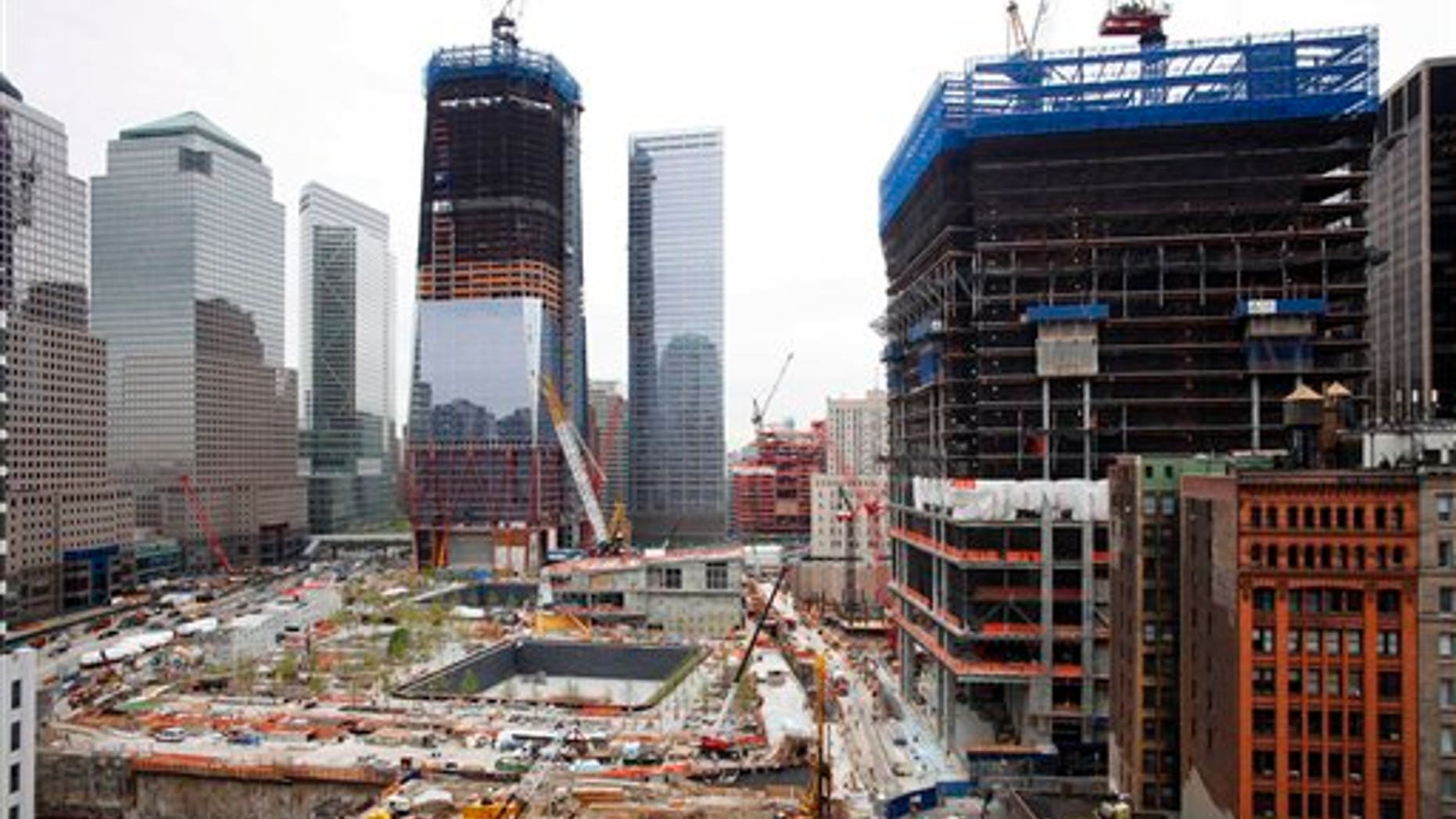 May 2: Work continues at the World Trade Center site and the Freedom Tower in New York.