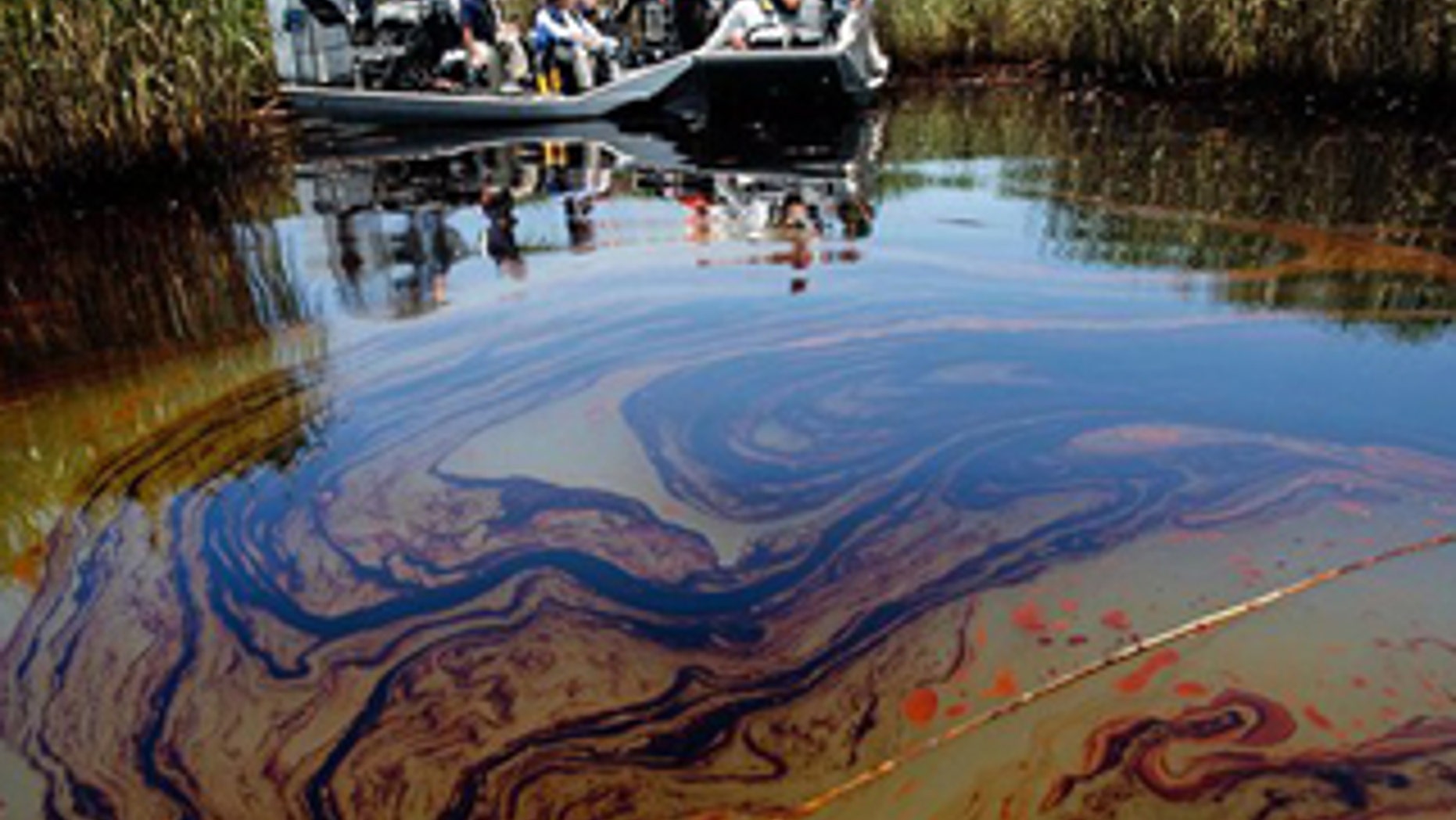 May 19, 2010: Plaquemines Parish President Billy Nungesser and La. Gov. Bobby Jindal tour through the Roseau Grasses that mark the coastline of Southeast Louisiana where oil has washed ashore.