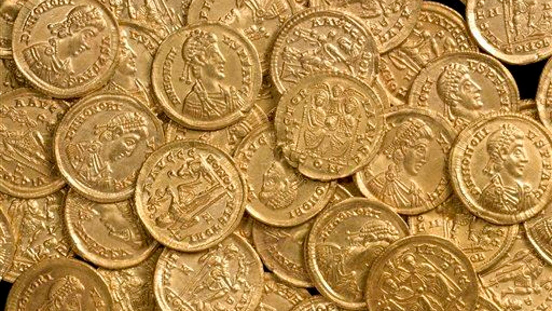 Different Roman coins are shown.