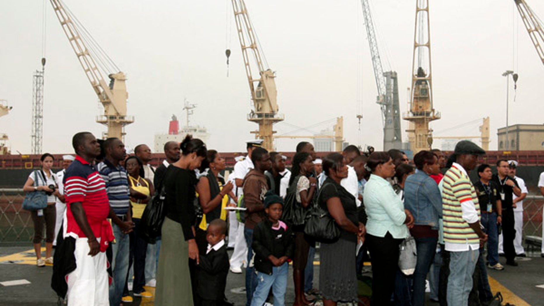 Haitians, shown here aboard a Mexican navy ship at Veracruz, have entered the U.S. via the Mexican border in increasing numbers.