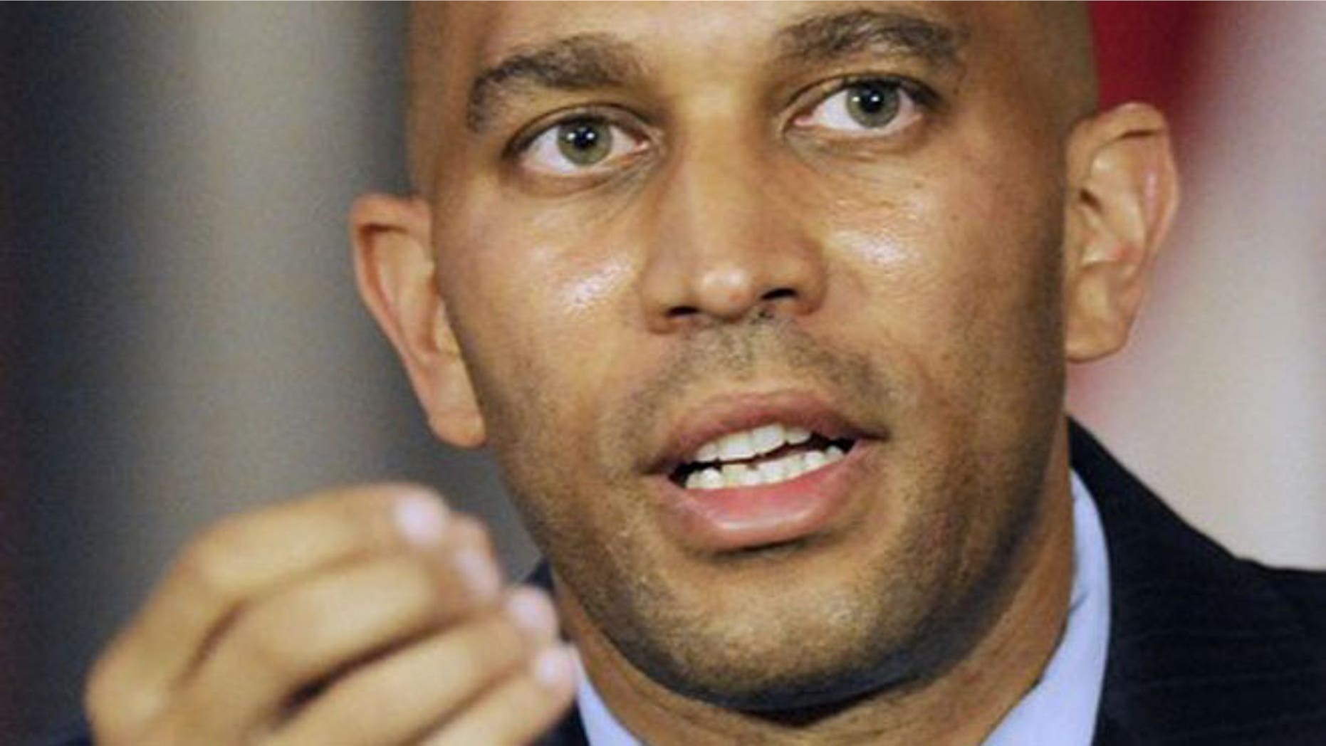 June 4, 2012: New York Assemblyman Hakeem Jeffries speaks during a news in Albany, New York.