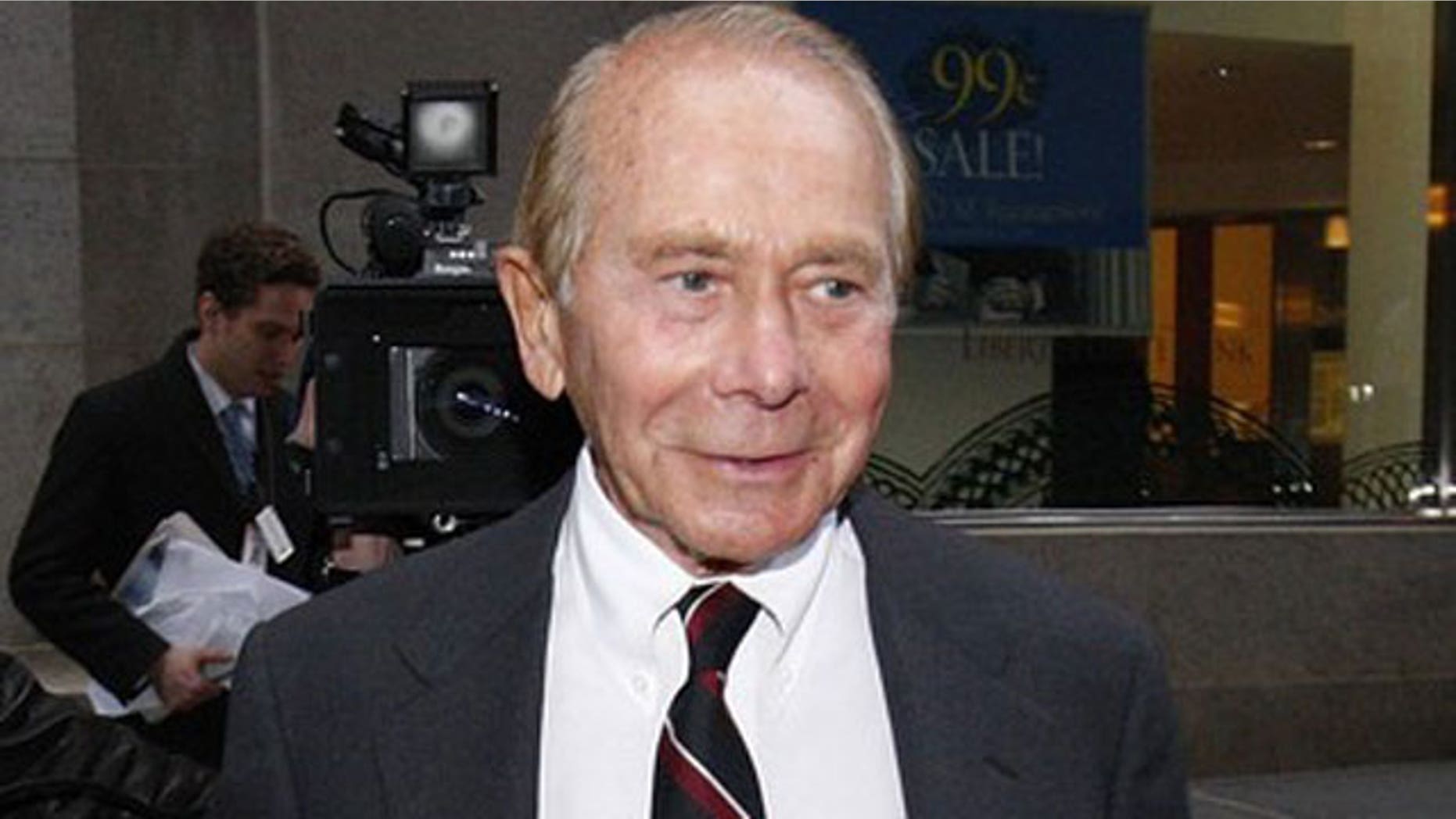 March 10, 2010 file photo: Former CEO of American International Group Inc., Maurice "Hank" Greenberg, leaves a building in Downtown New York after being deposed by the Attorney General's office.