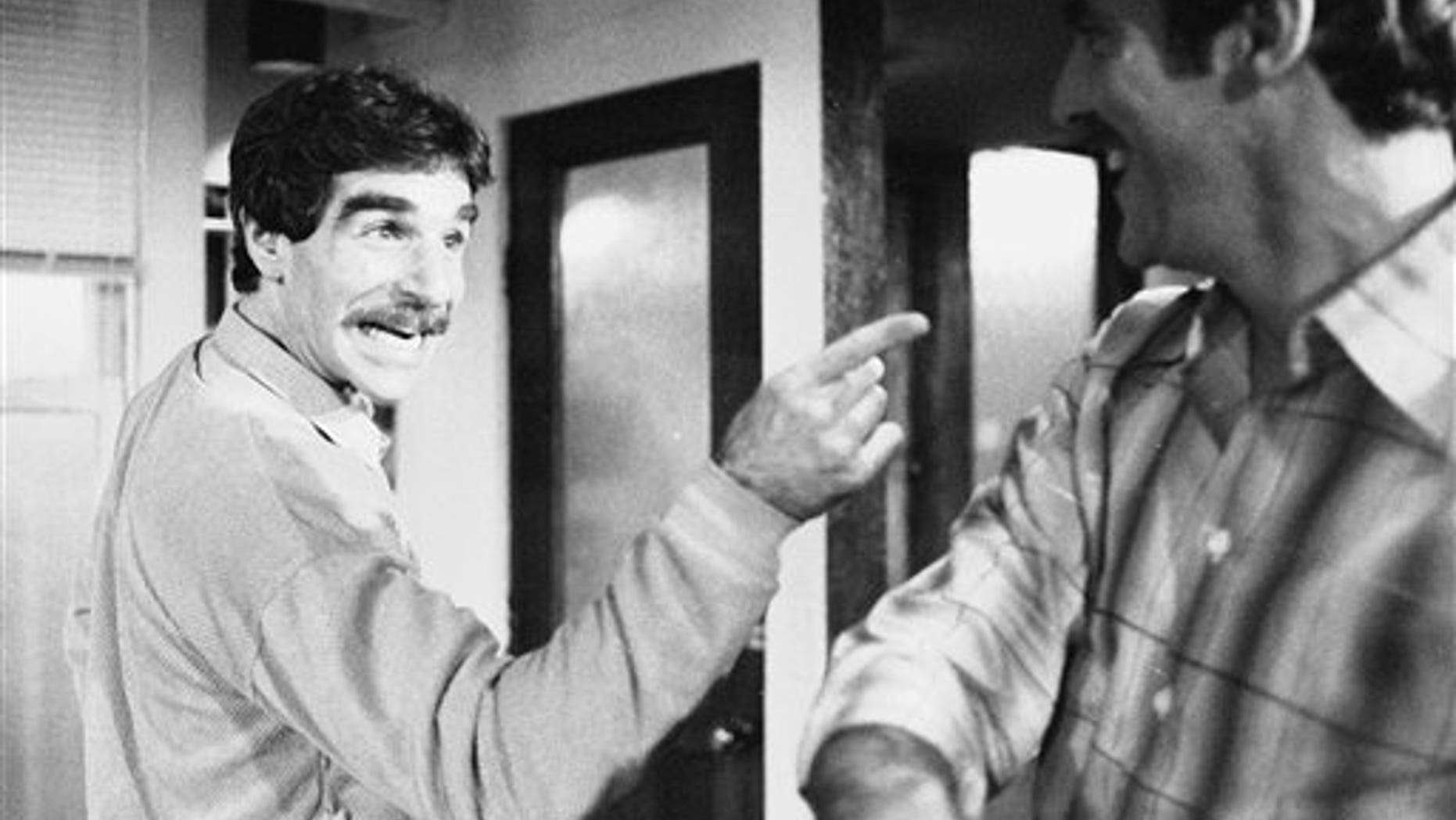 In this Nov. 11, 1979 file photo, Harry Reems rehearses for his legitimate theater debut in an Off-Broadway comedy-drama, "The Office Murders," in New York. Reems, the former porn star who co-starred in the 1972 movie "Deep Throat," died Tuesday, March 19, 2013 in Salt Lake City.