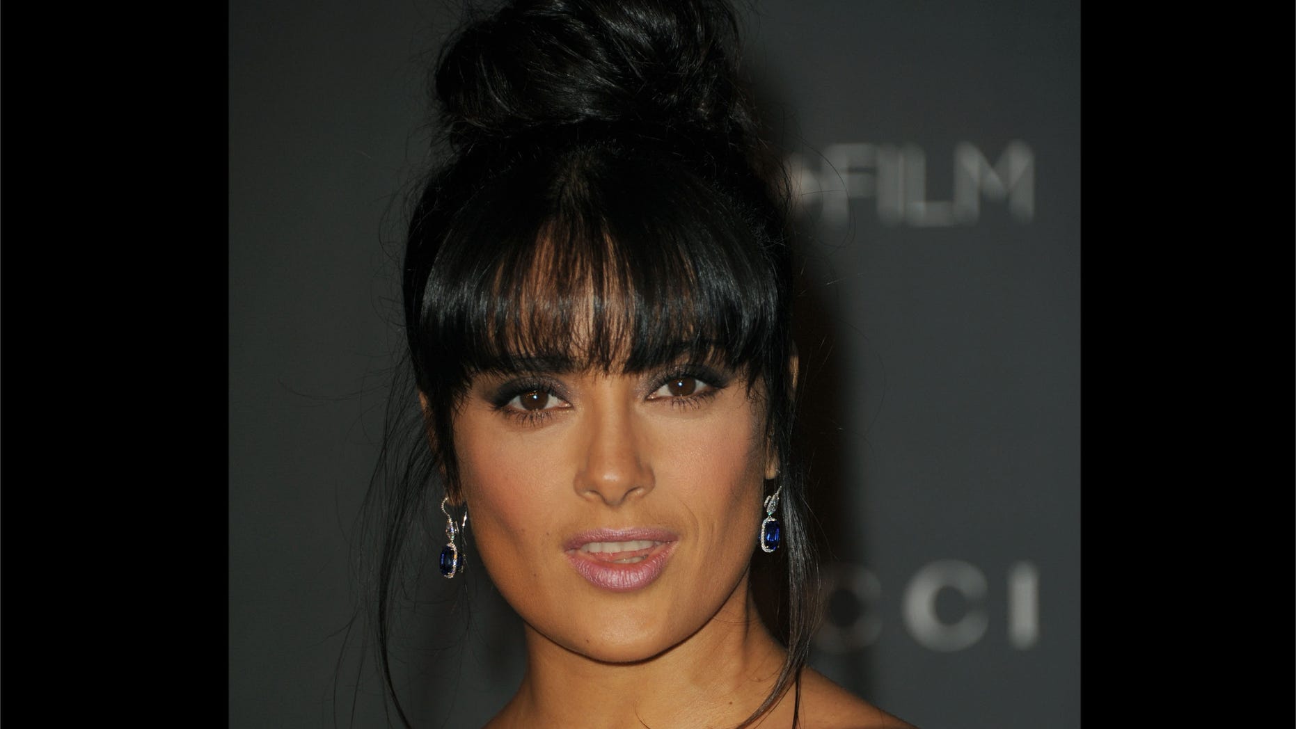 Actress Salma Hayek arrives at LACMA 2012 Art + Film Gala at LACMA on October 27, 2012 in Los Angeles, California.