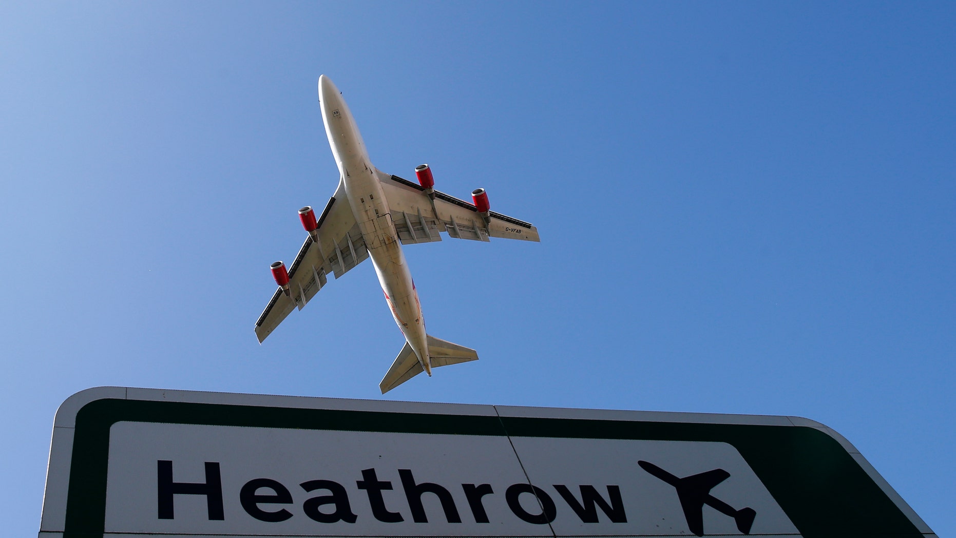 File photo - an aircraft takes off from Heathrow airport in west London Sep. 2, 2014.