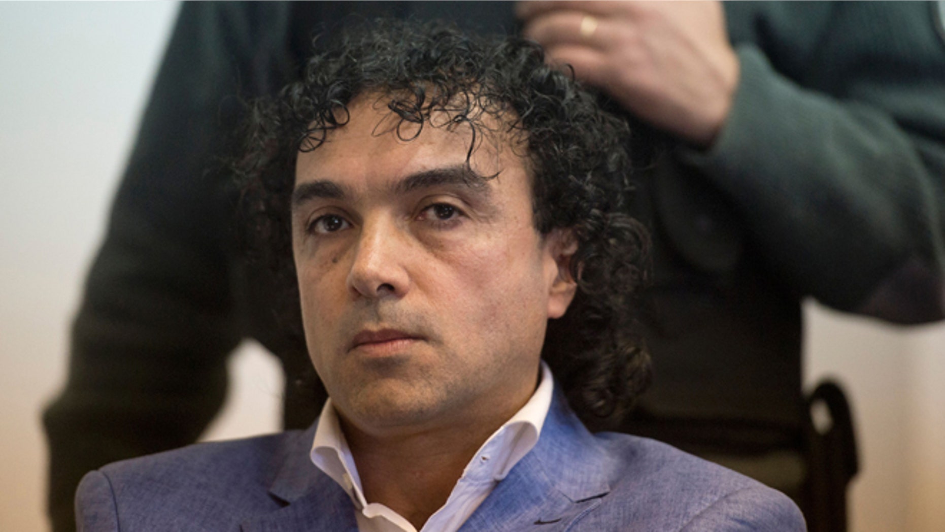 Colombian drug trafficker Henry de Jesus Lopez Londono aka "Mi Sangre" attends his extradition trial to the United States at court in Buenos Aires on May 17, 2016. / AFP / EITAN ABRAMOVICH (Photo credit should read EITAN ABRAMOVICH/AFP/Getty Images)