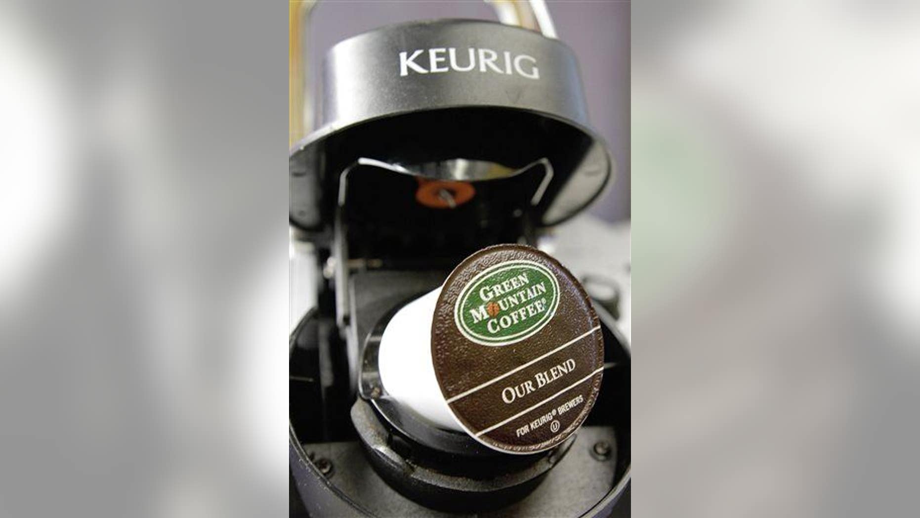 A Green Mountain Coffee single-serving brewing cup.