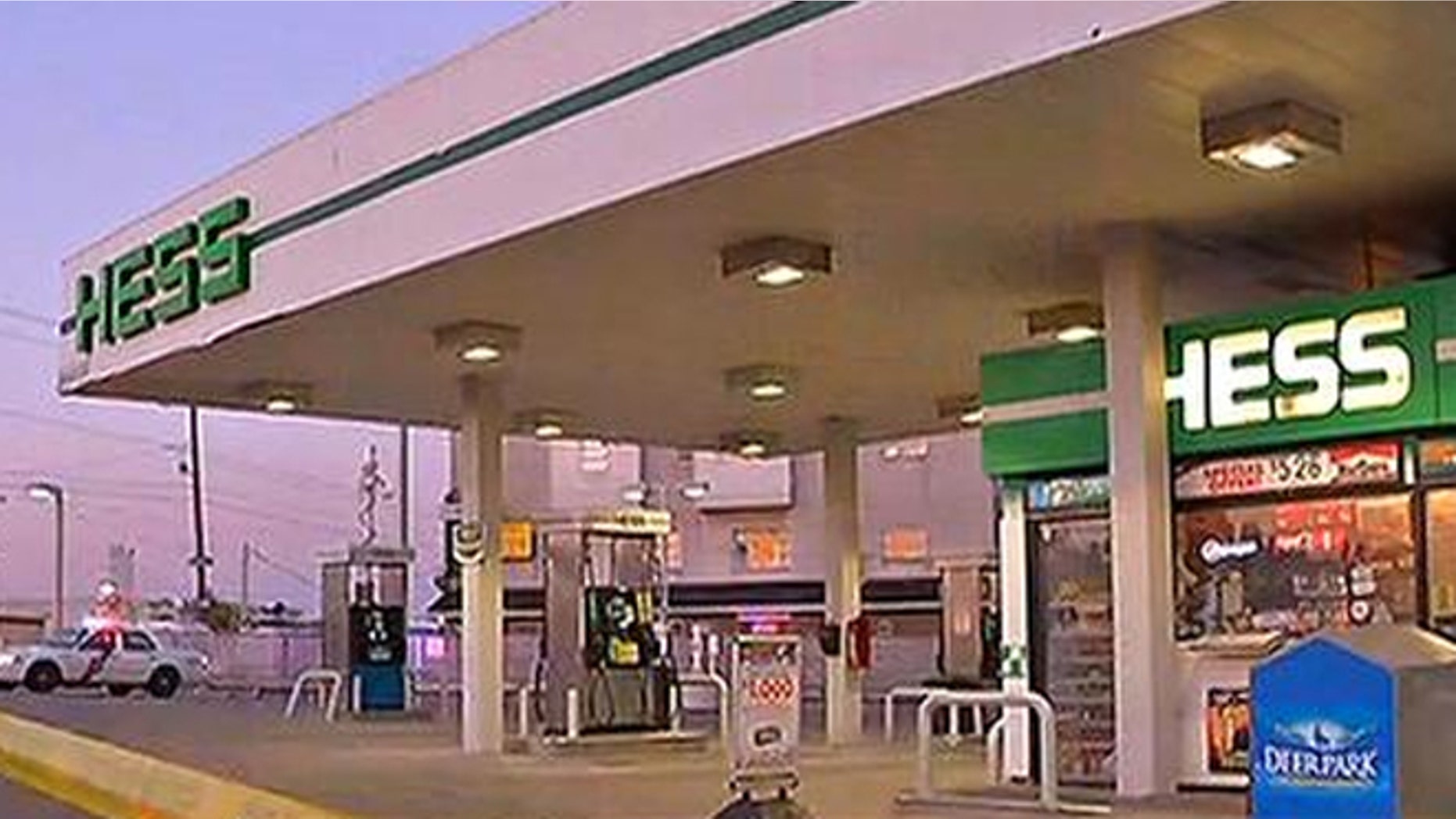 Police are searching for men who tied up a gas station clerk and then posed as employees, working the pumps and taking cash from unsuspecting customers.