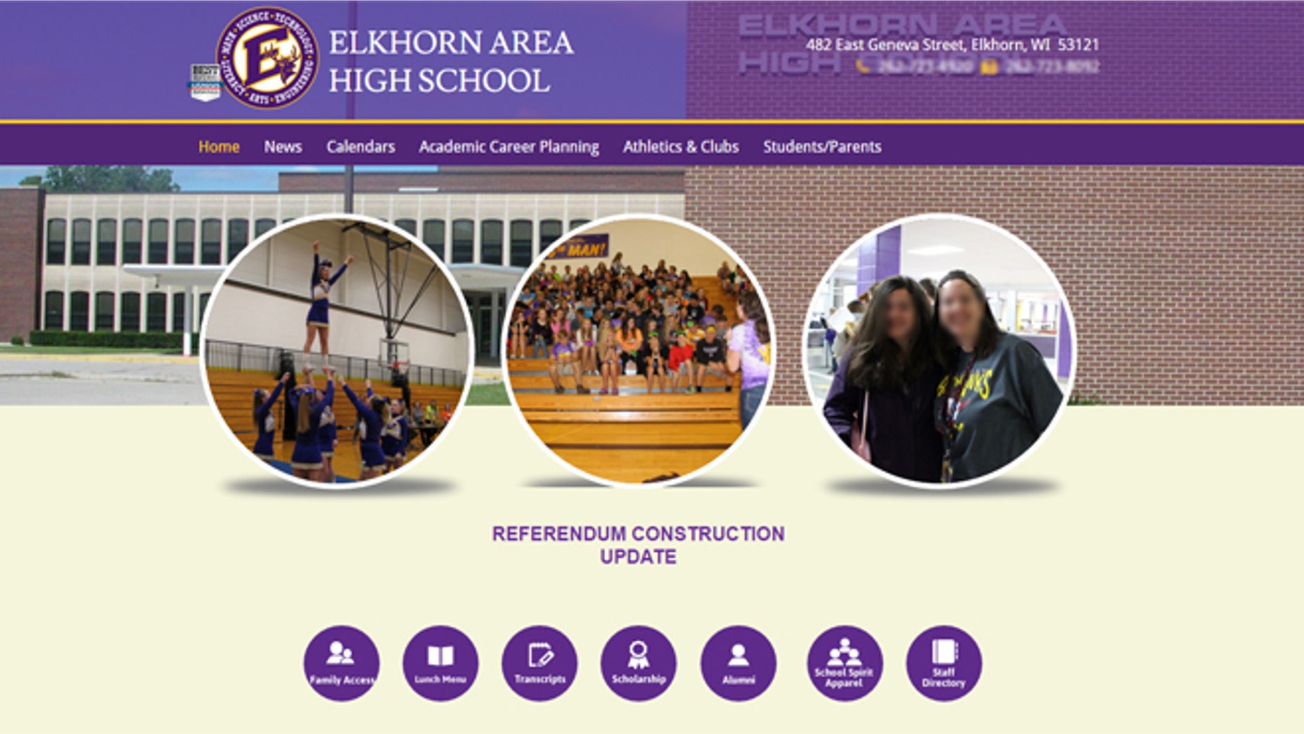 Elkhorn Area High School, where fans chanted racist comments at minority players.