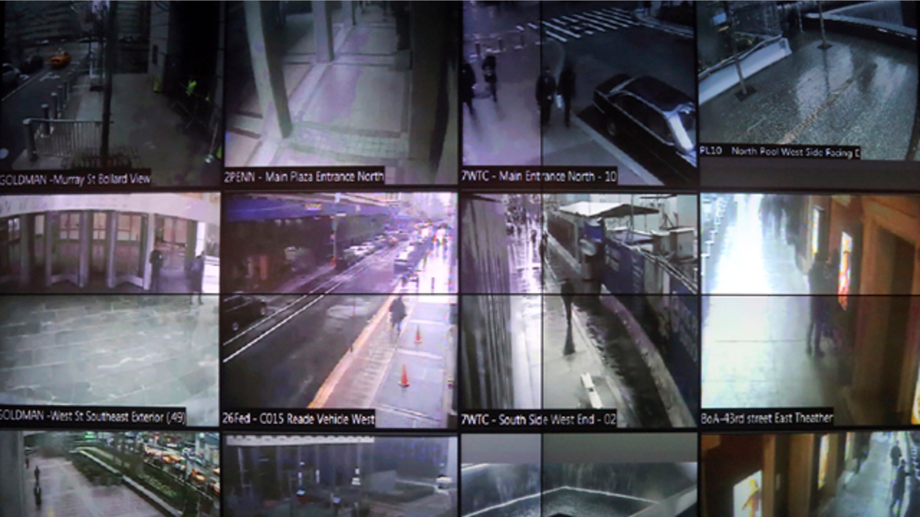 Feb. 19, 2013: A detail of a video wall that shows New York city police officers an interactive map of the area, security footage from nearby cameras, locations where high radiation levels are detected and whether any other threats have been made in New York.