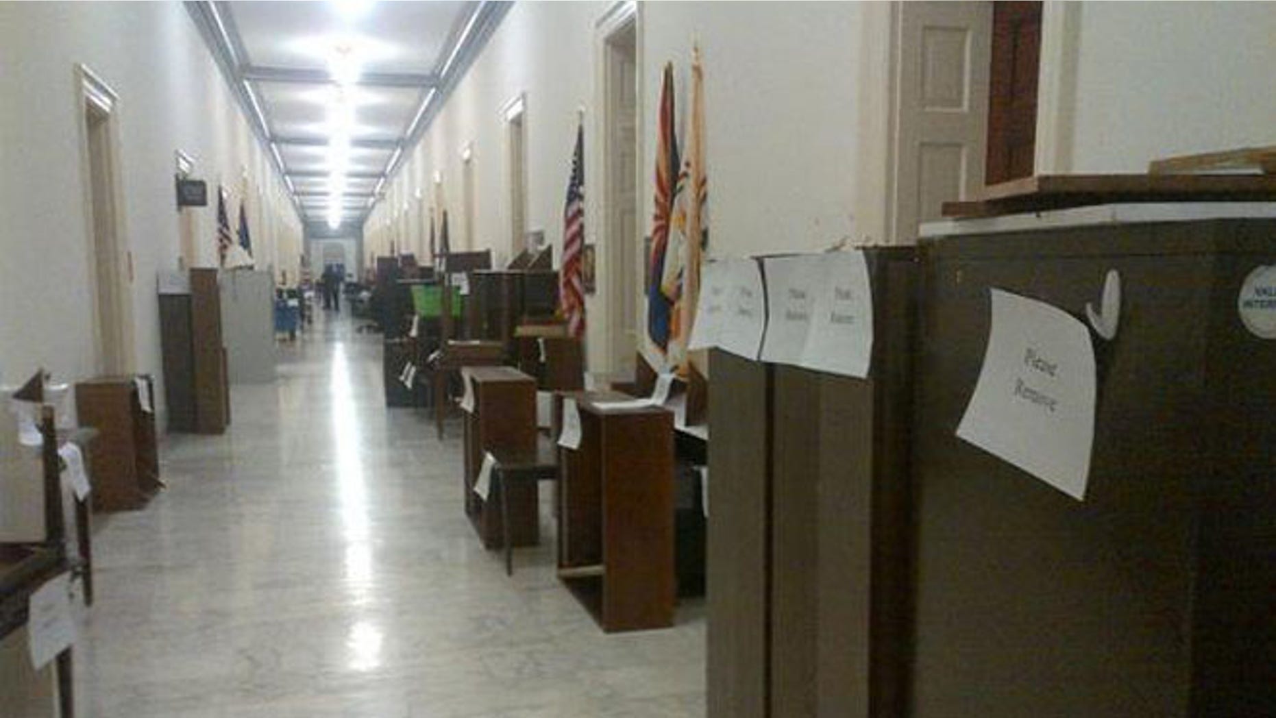 Dec. 19, 2014: A hallway of a Capitol Hill office building, Washington, D.C.