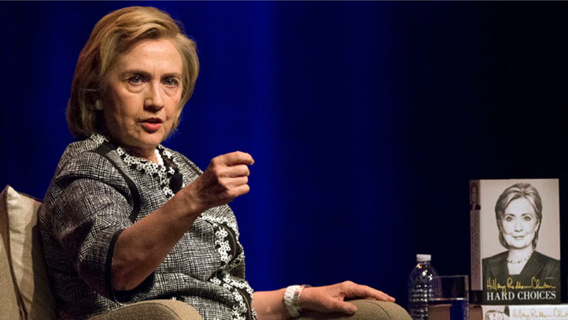 Hillary Rodham Clinton speaks at an event to discuss her new book in Washington, Friday, June 13, 2014.