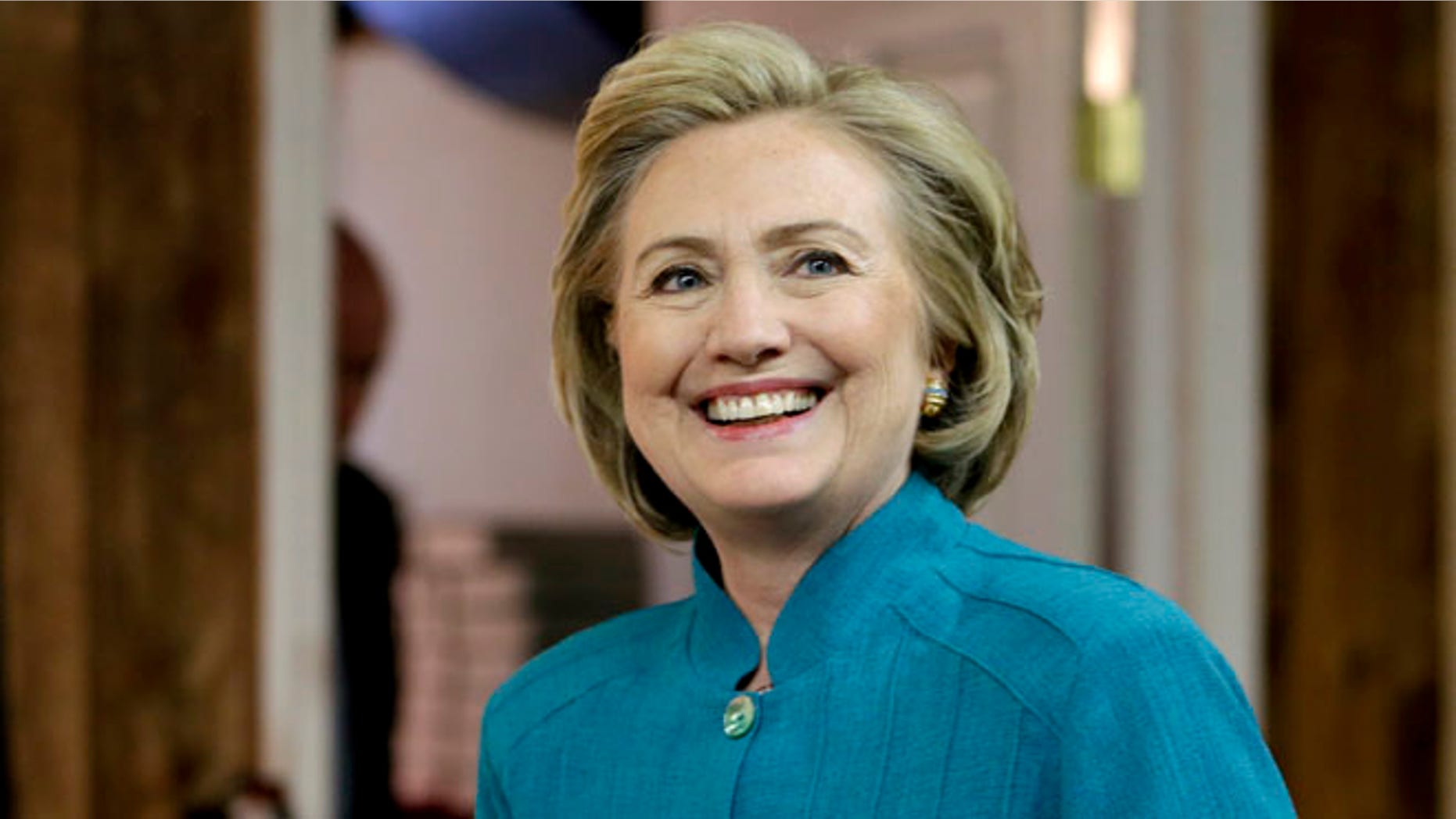 Hillary Rodham Clinton arriving at a book signing, Thursday, July 17, 2014, in Ridgewood, N.J.