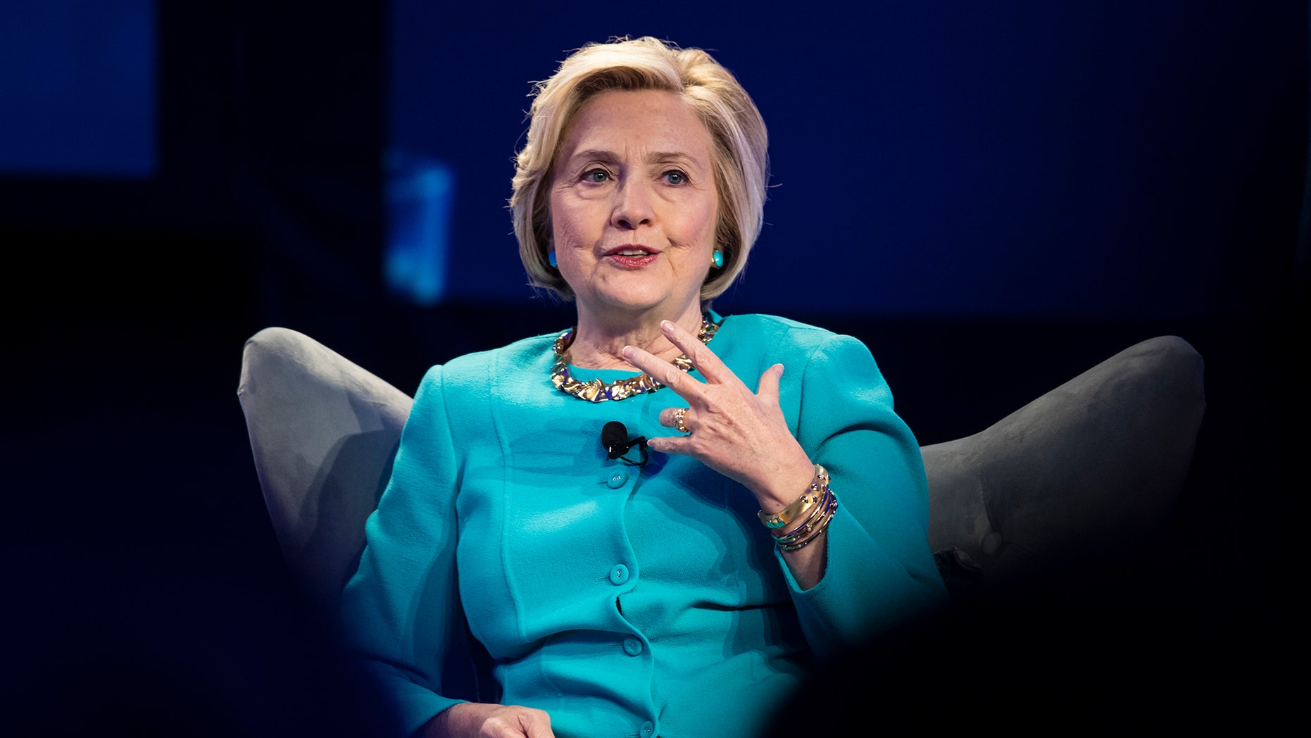 Hillary Clinton at the Geisinger's National Healthcare Symposium in Danville, Pa., Thursday, Nov. 9, 2017. (AP Photo/Matt Rourke)