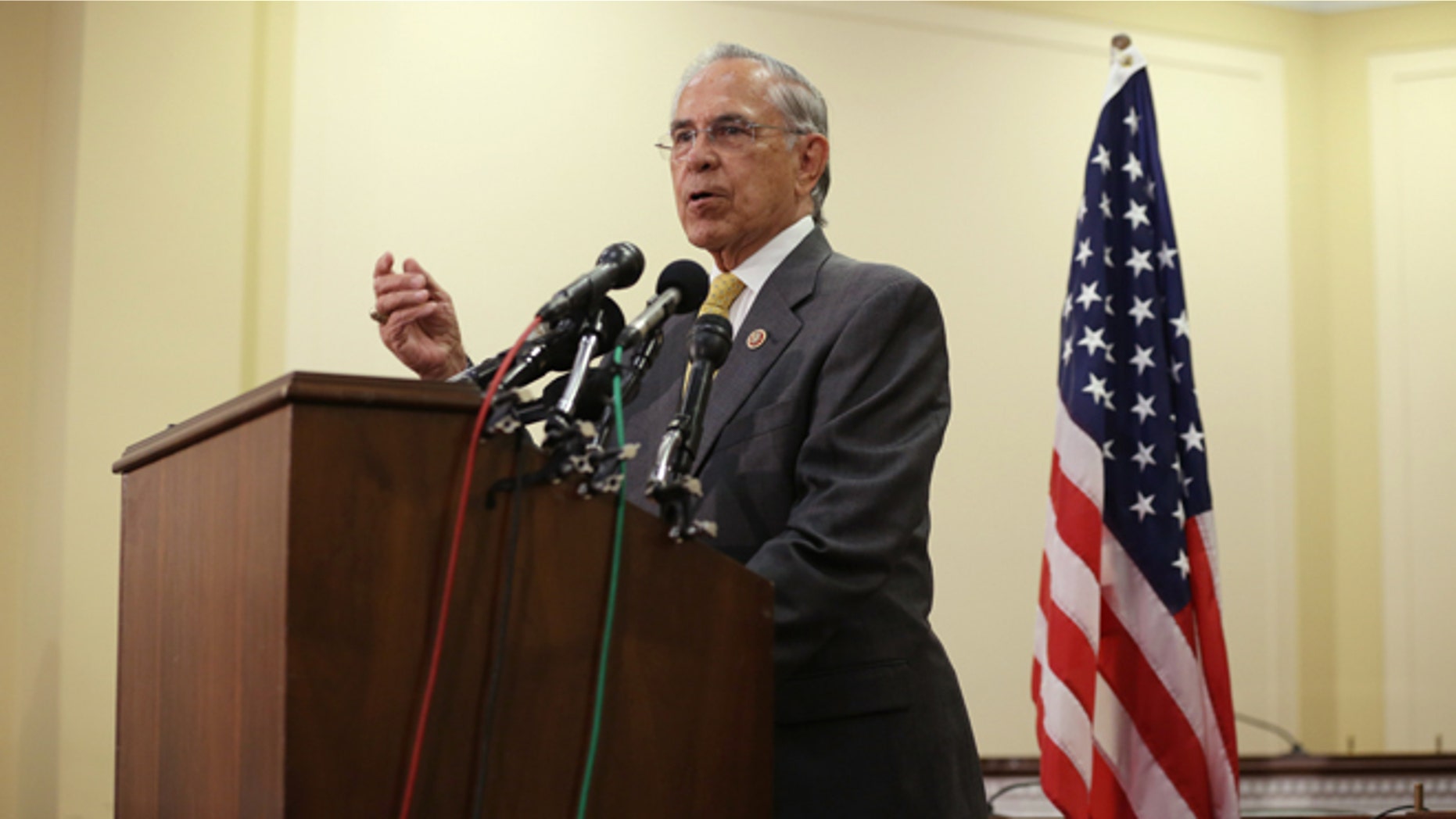 U.S. Rep. Rubén Hinojosa during a news conference July 11, 2014 on Capitol Hill.