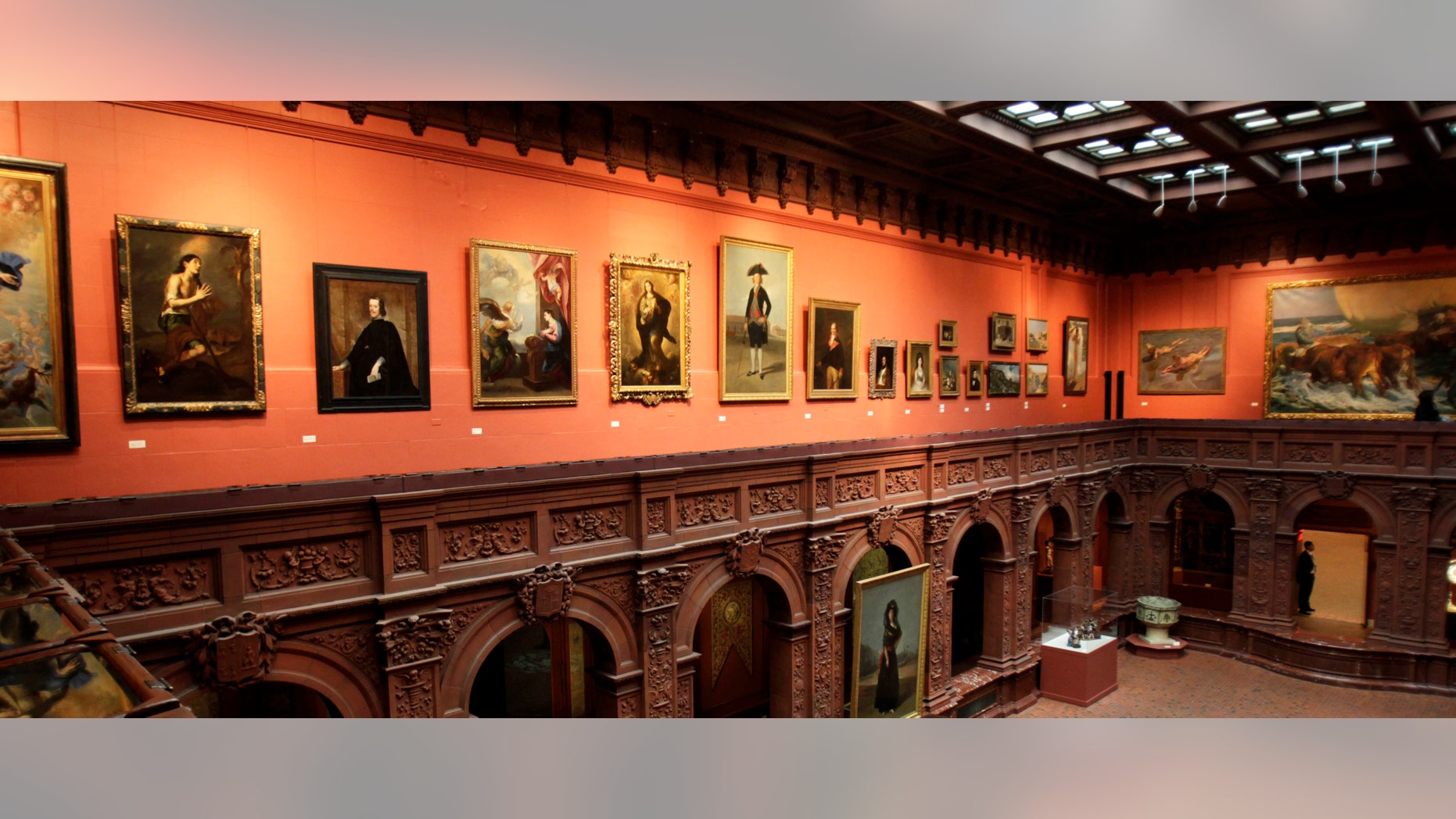 The central courtyard of the Hispanic Society of America is seen in the Washington Heights section of New York, Tuesday, Feb. 21, 2012. (AP Photo/Seth Wenig)
