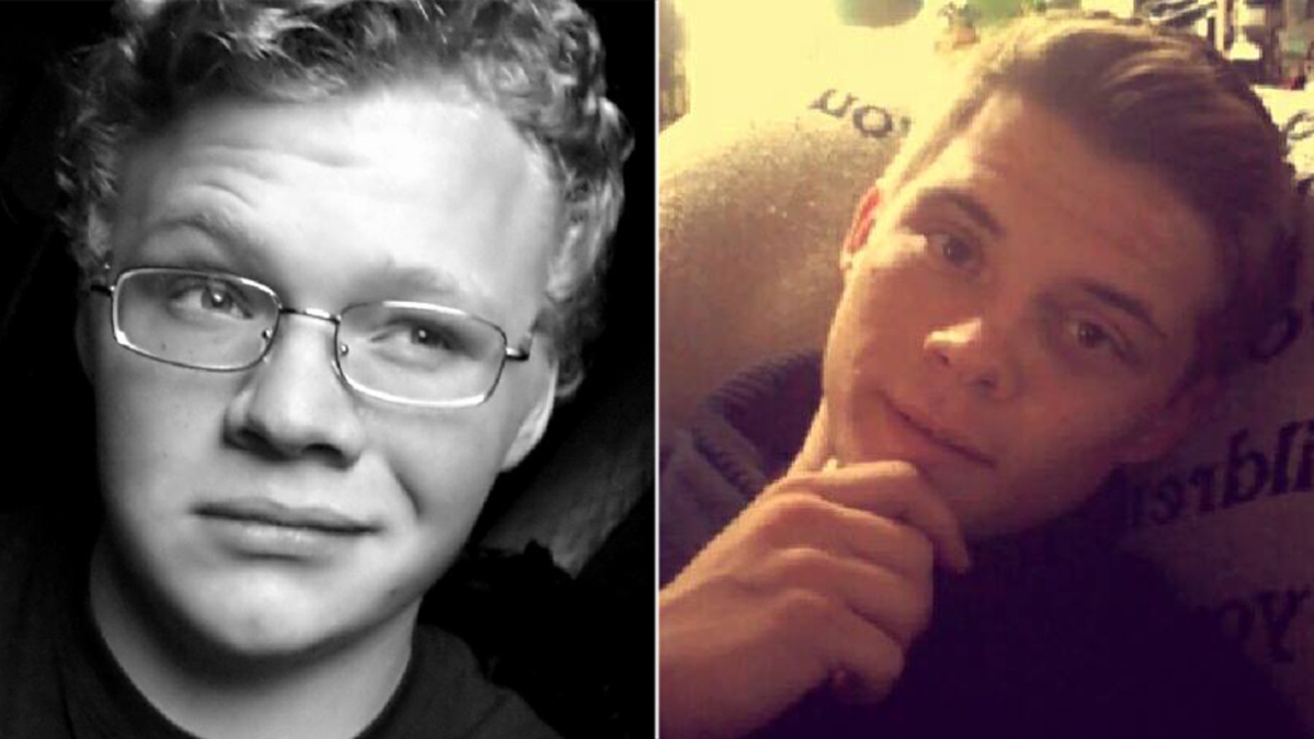 According to police, 19-year-old Parker Hogan (left) provided the gun, a notebook and pen for 19-year-old Michael Buskey (right) to take his own life.