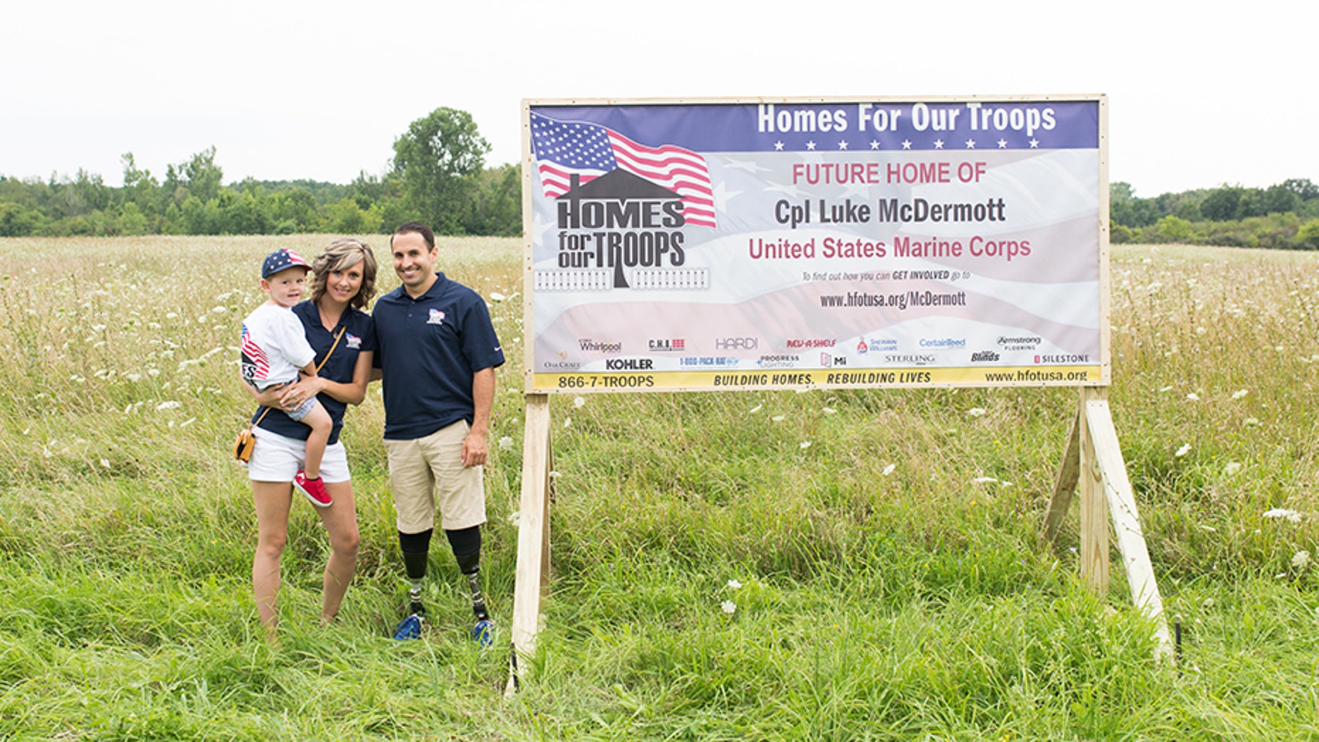 Ret. Marine Cpl. Luke McDermott's home, custom-made from Homes For Our Troops, will be completed in the summer of 2018.