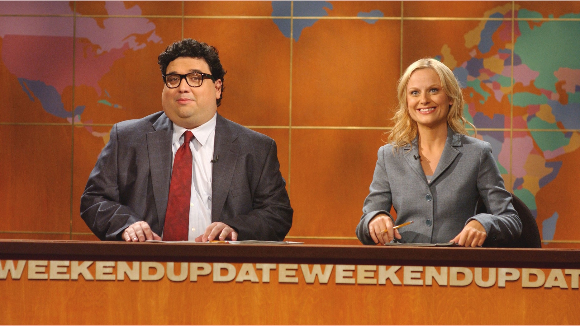 Amy Poehler and Horatio Sanz in an October 2005 file photo.