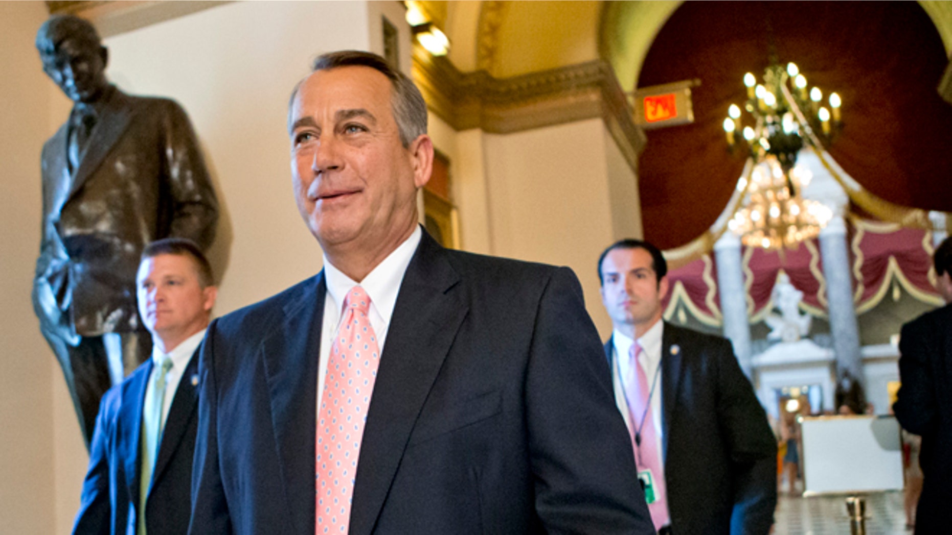 FILE: July 19, 2013: House Speaker John Boehner walks to the chamber floor on Capitol Hill, in Washington, D.C.