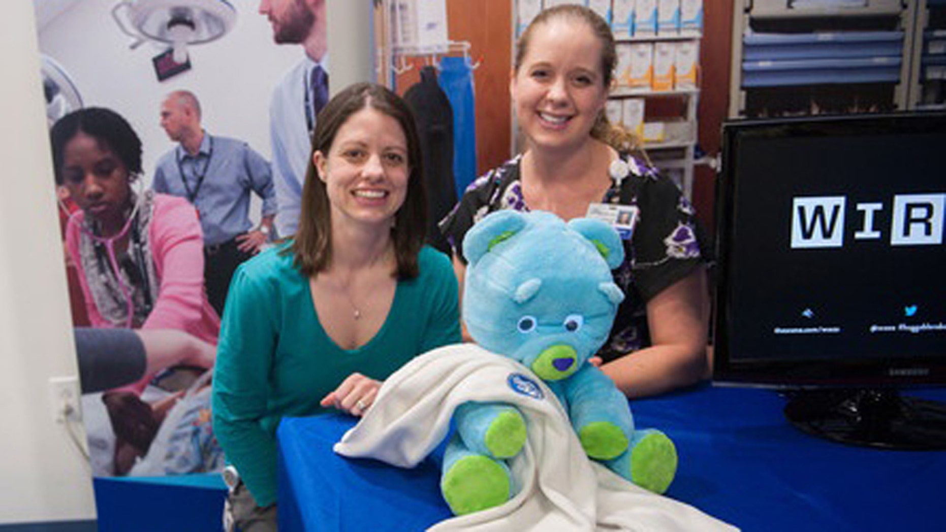 Huggable pictured at a recent innovators' showcase at Boston Children's Hospital.