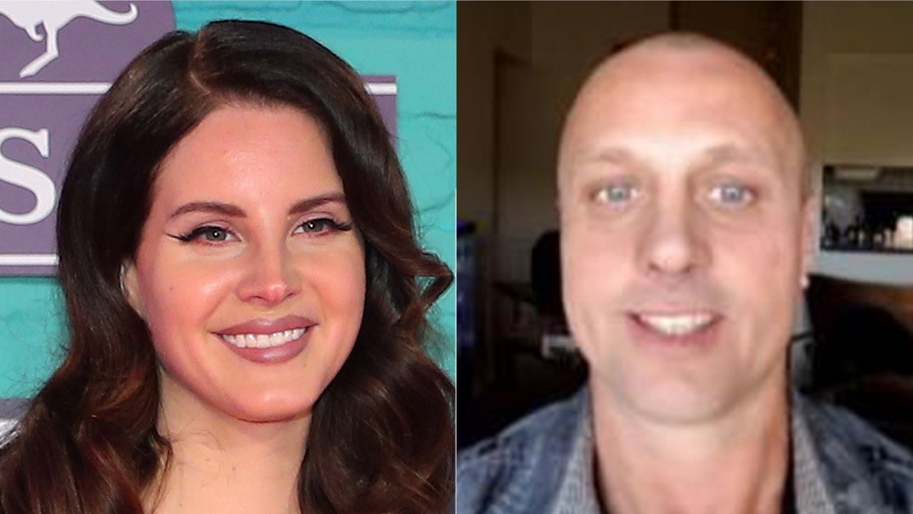 Michael Hunt, 43, (right) was arrested on Friday and charged with aggravated stalking and attempted kidnapping of singer Lana Del Ray (left) with a weapon.