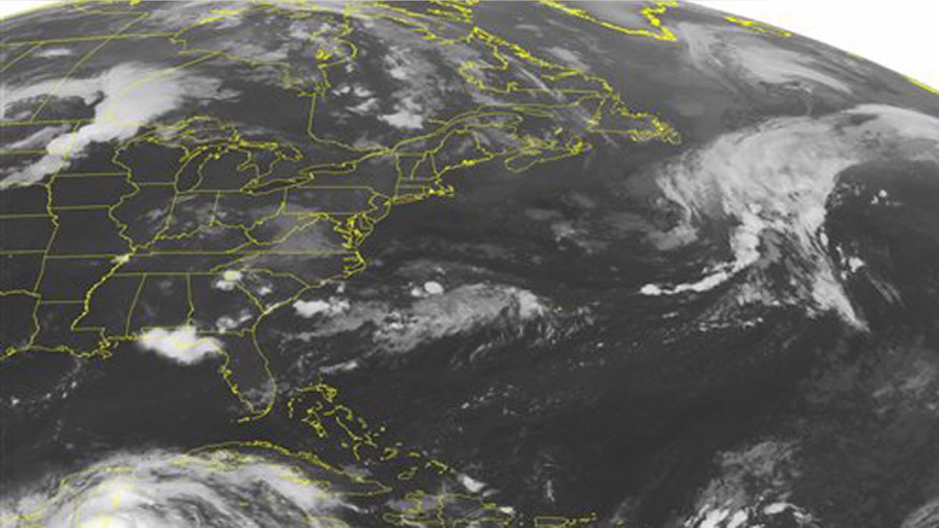 This NOAA satellite image taken Thursday, Aug. 04, 2016, at 12:45 AM EDT, shows a line of strong thunderstorms making its way across northern Minnesota due to an advancing cold front. This line of storms is quickly moving eastward. More scattered showers and storms can be seen on the backend of complex across the northern and central Plains. Scattered showers and storms can be seen across the Southeast, while mostly clear conditions persist for much of the Great Lakes and Northeast. Hurricane Earl can be seen making landfall over Belize in the southern Gulf. (NOAA/Weather Underground via AP)