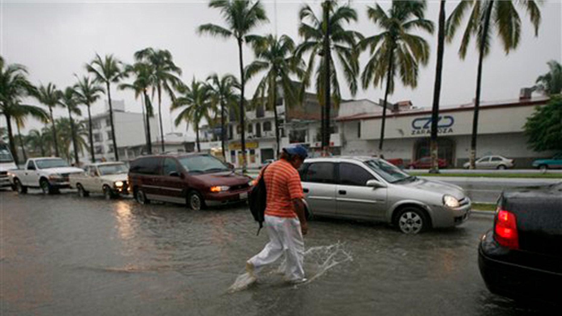 Oct 10: A person walks in Puerto Vallarta, Mexico.