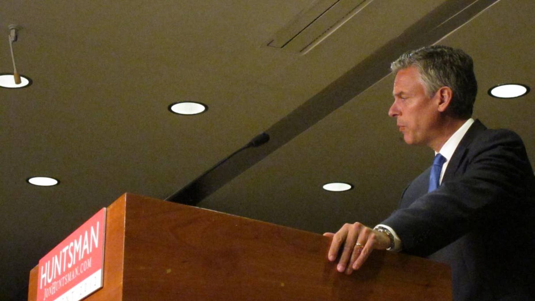 Jon Huntsman giving foreign policy speech at Southern New Hampshire University