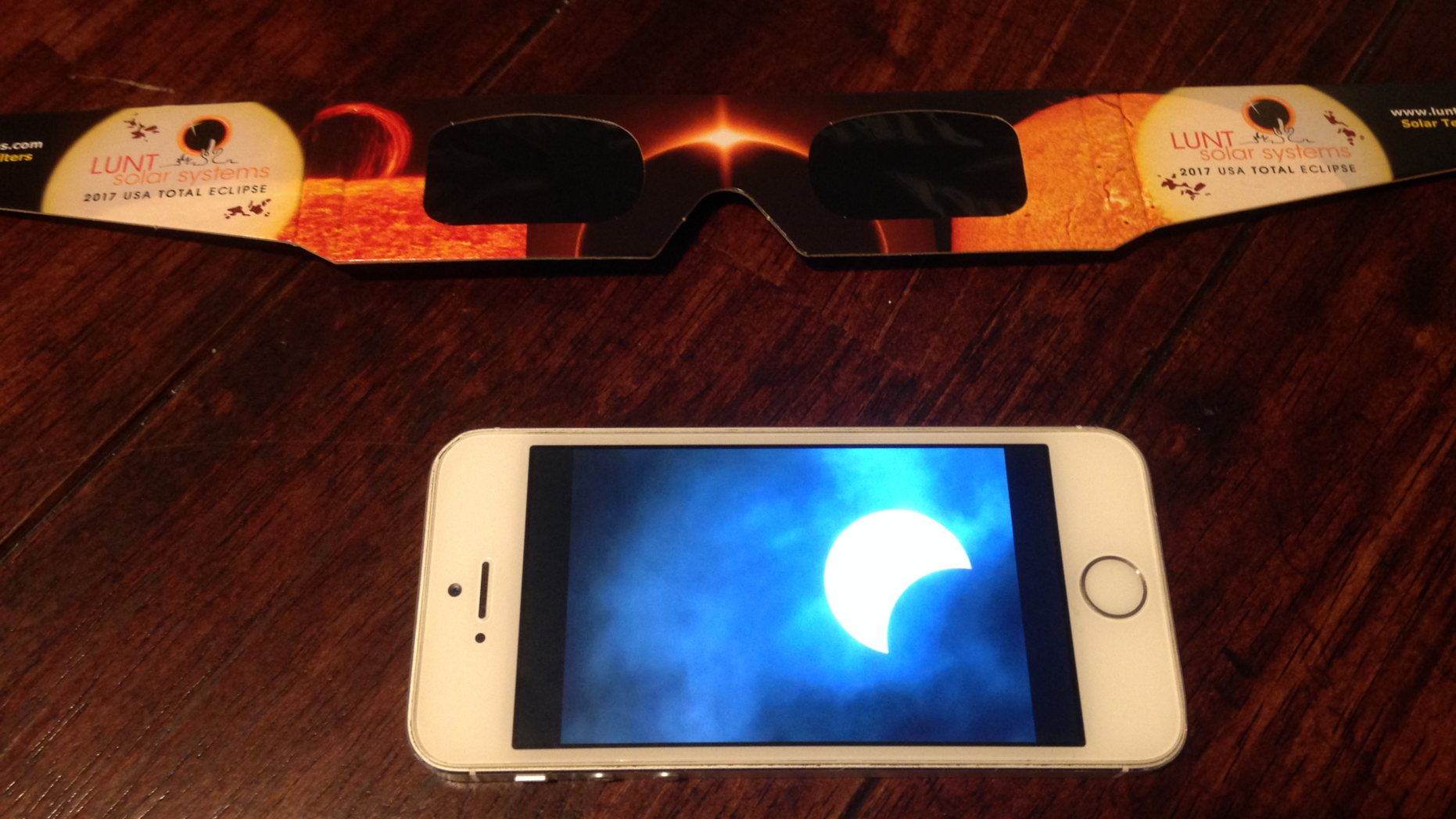 If you want to photograph the sun with your cell phone, consider putting a solar filter over the camera lens to protect the bright image of the sun from becoming burned into the screen.