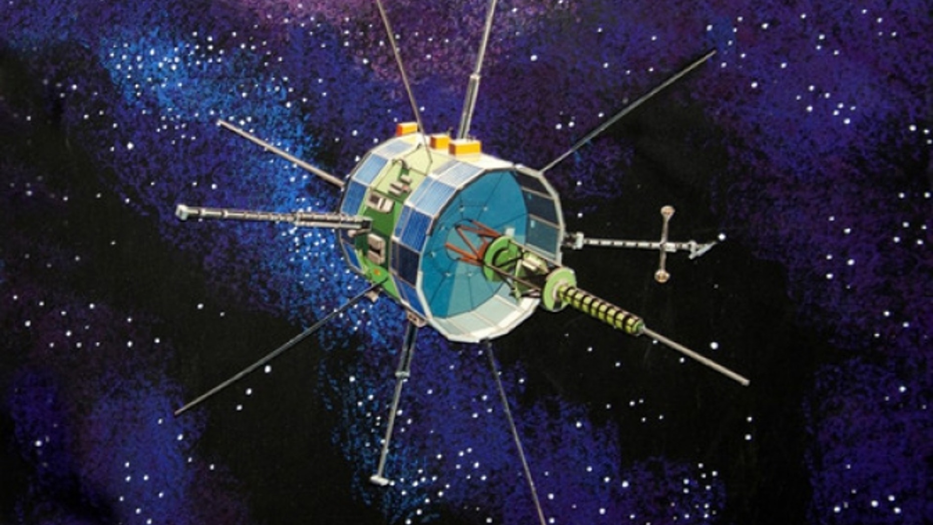 An artist's concept image of ISEE-3 spacecraft. (NASA)