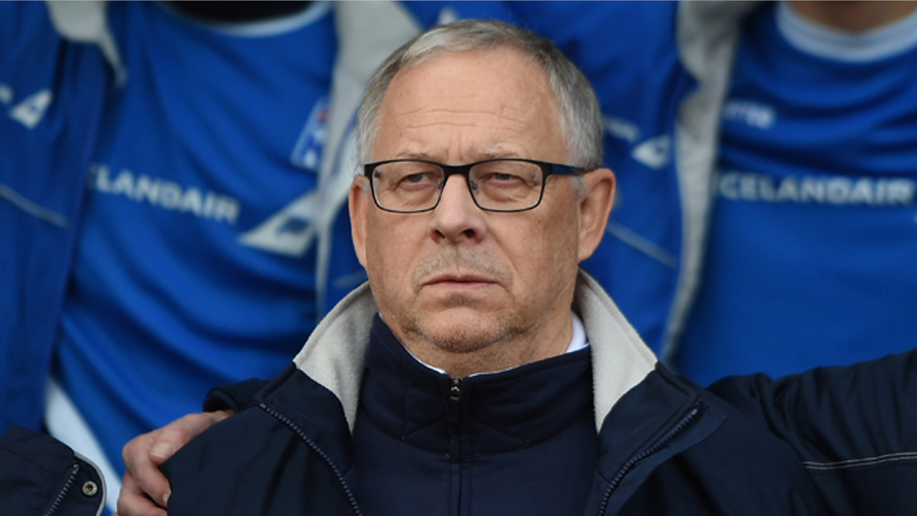REYKJAVIK, ICELAND - OCTOBER 10: Manager of Iceland Lars Lagerback looks on during the UEFA EURO 2016 Qualifier match between Iceland and Latvia at Laugardalsvollur National Stadium on October 10, 2015 in Reykjavik, Iceland. (Photo by Tom Dulat/Getty Images).