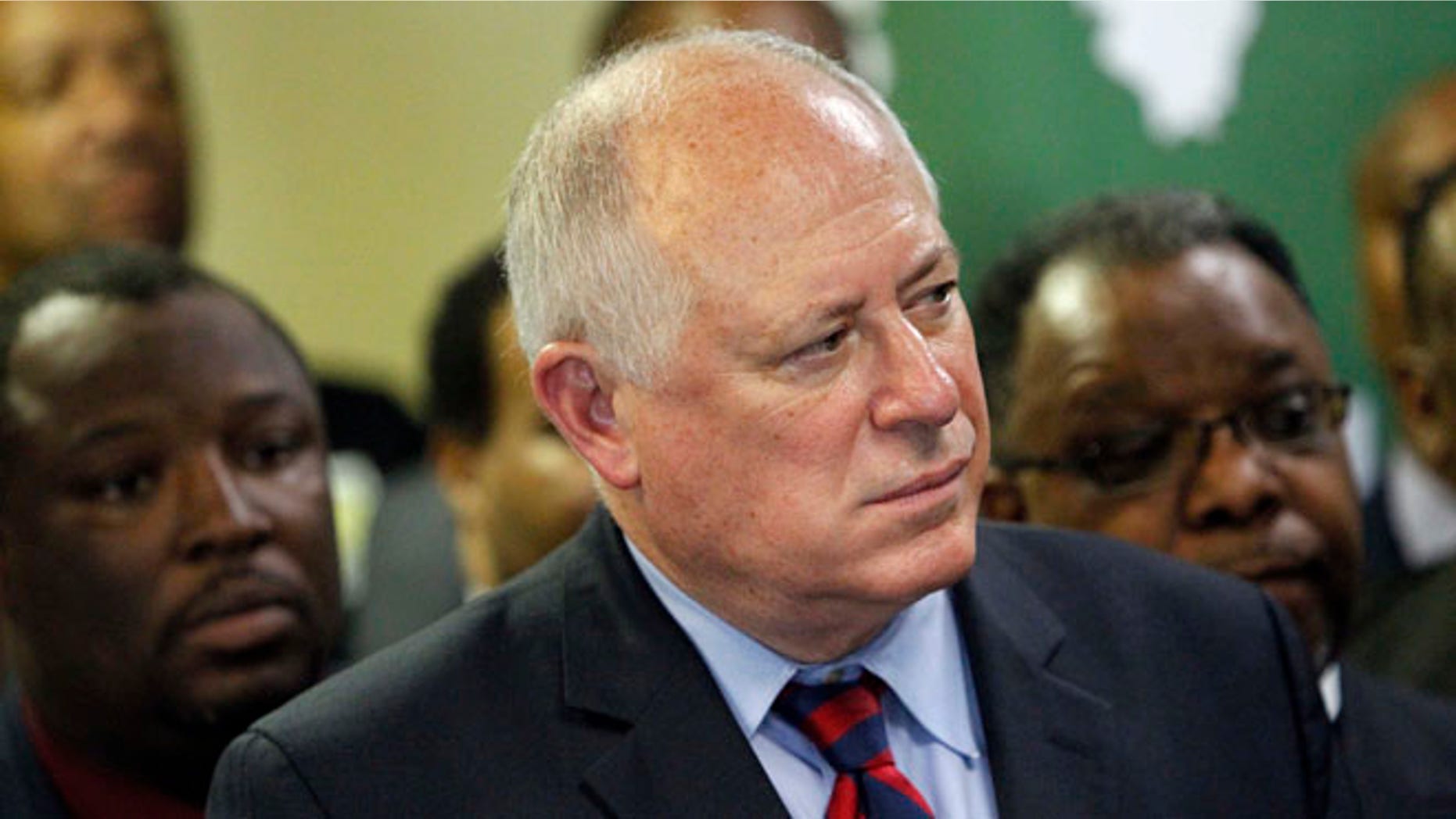 Illinois Gov. Patrick Quinn listens to a question from the crowd gathered Thursday, June 12, 2014, in Chicago.