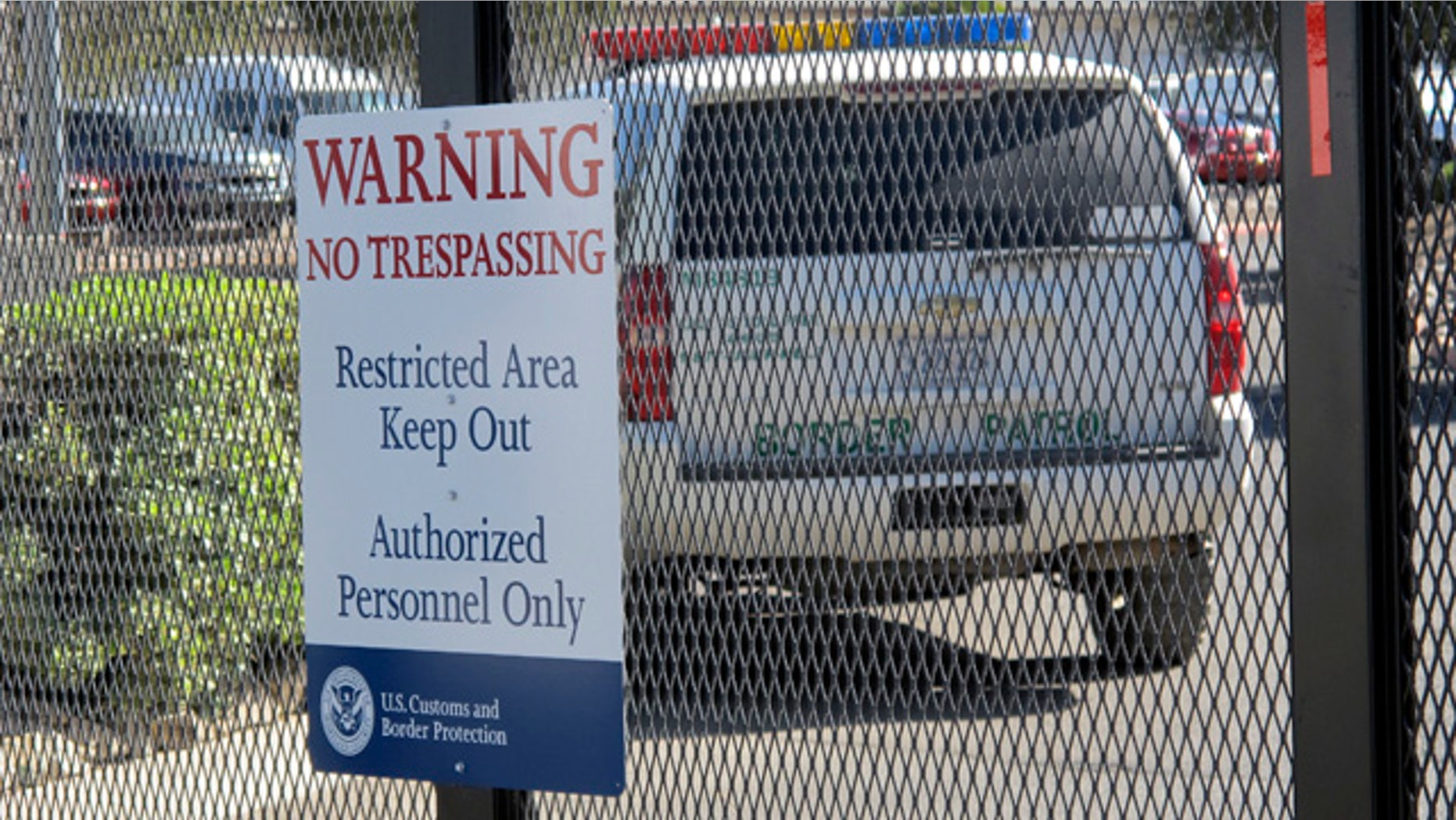 June 7, 2014:This photo shows the entrance to the U. S. Border Patrol facility in Nogales, Ariz. (AP Photo/Brian Skoloff)