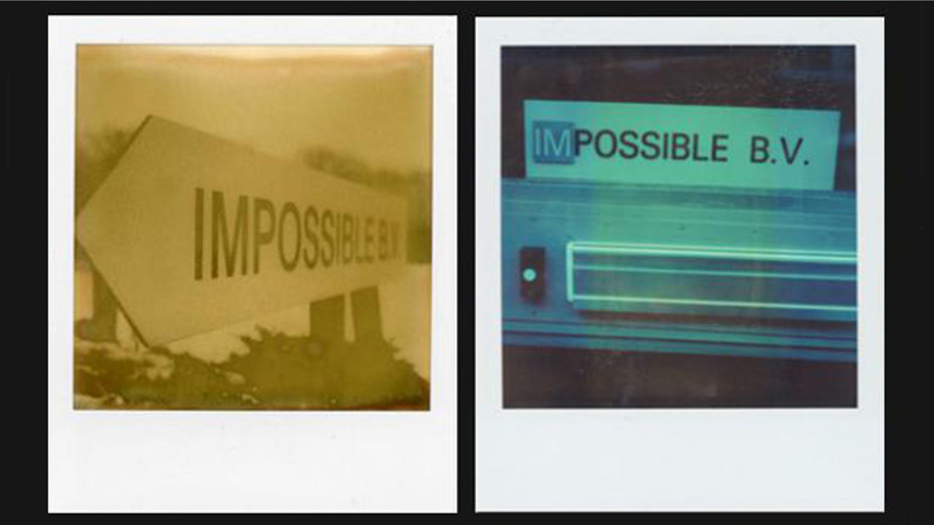 Images on the Web site of the Impossible Project, which is manufacturing Polaroid instant film again, are depicted as old instant photographs.