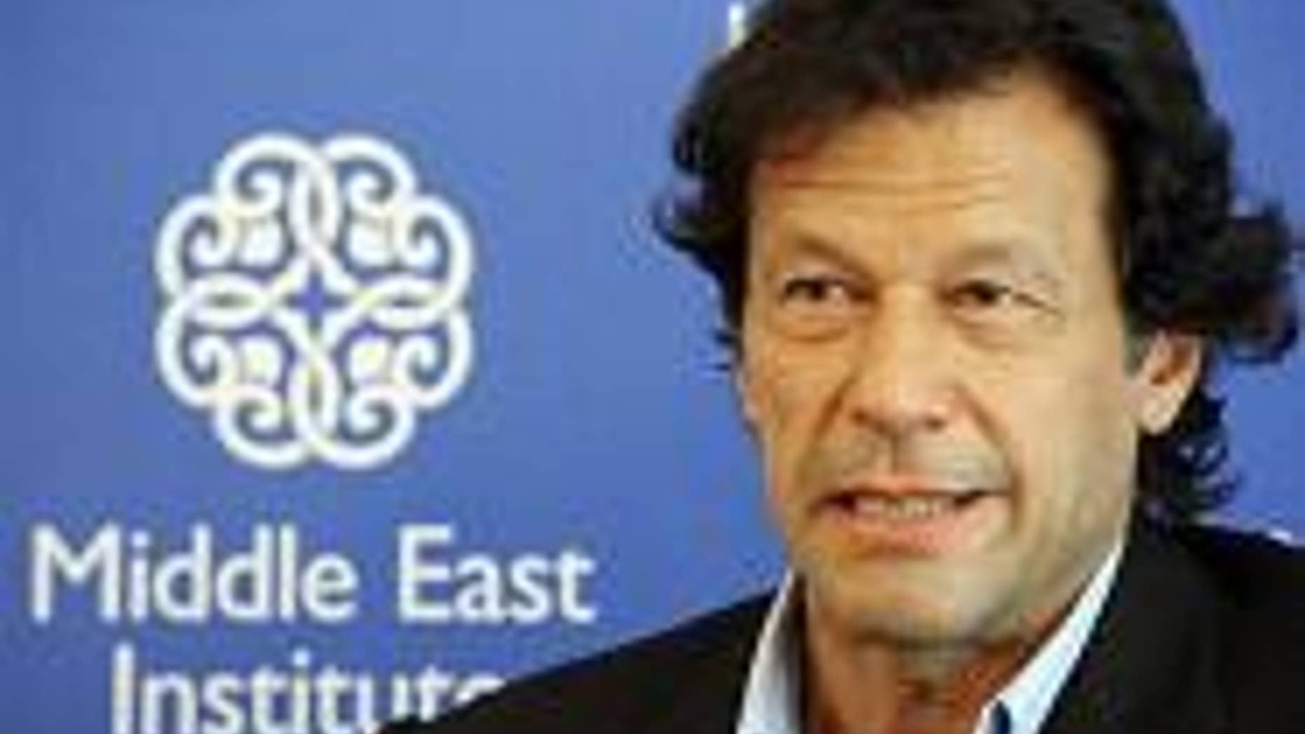 Former cricket star turned Pakistani politician Imran Khan.