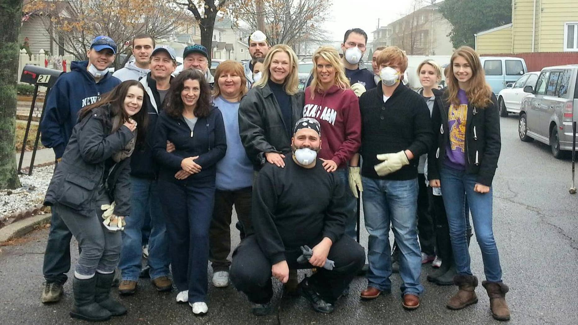 Deirdre Imus, Lis Wiehl and Nat Candido volunteering for Operation Shove it Sandy.