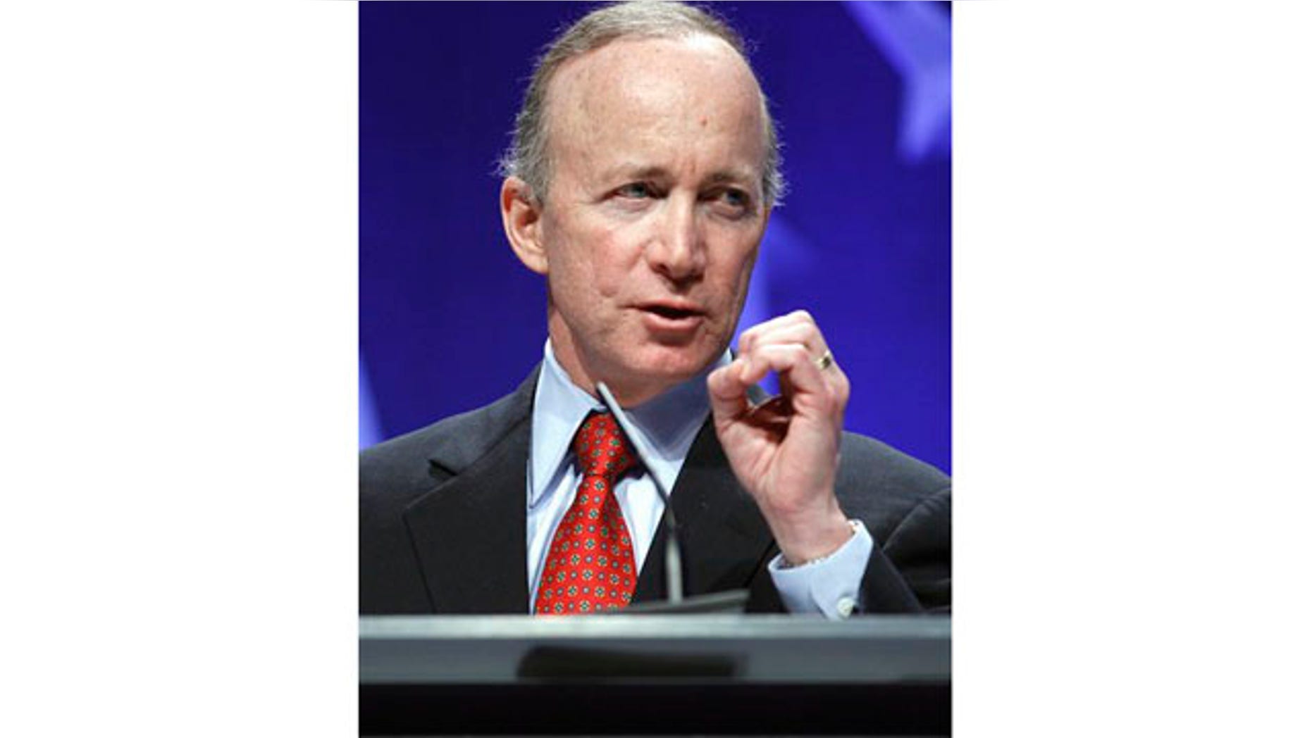 Feb. 2011: Gov Mitch Daniels speaks at the Conservative Political Action Conference in Washington.