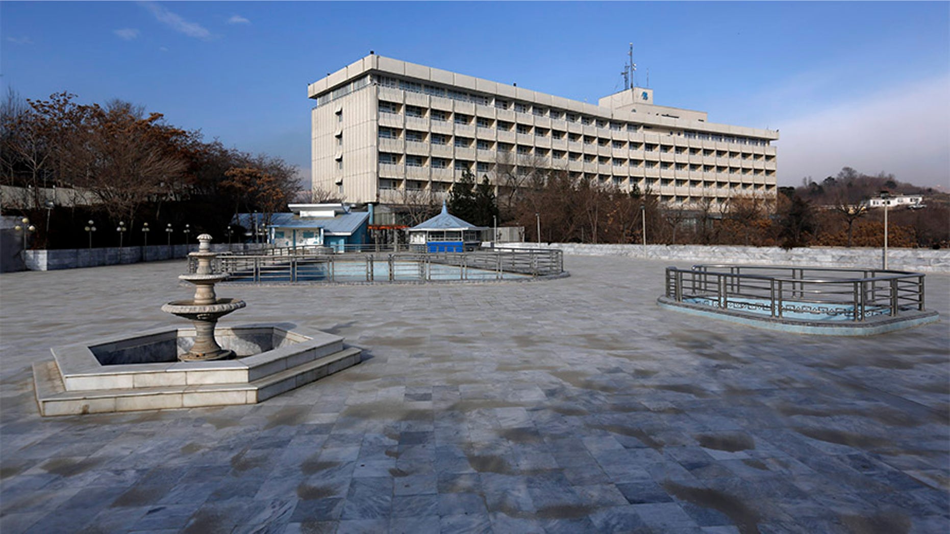 View of the Intercontinental Hotel in Kabul, Afghanistan, Jan. 25, 2016.