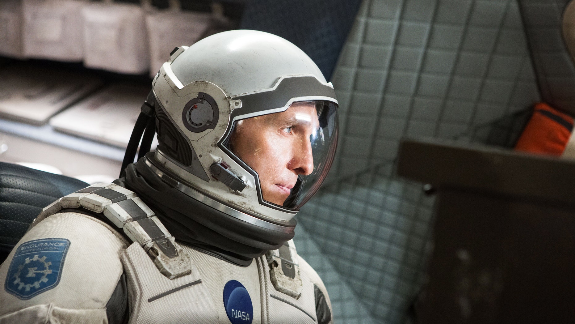 This photo released by Paramount Pictures shows Matthew McConaughey, in a scene from the film, 'Interstellar.'