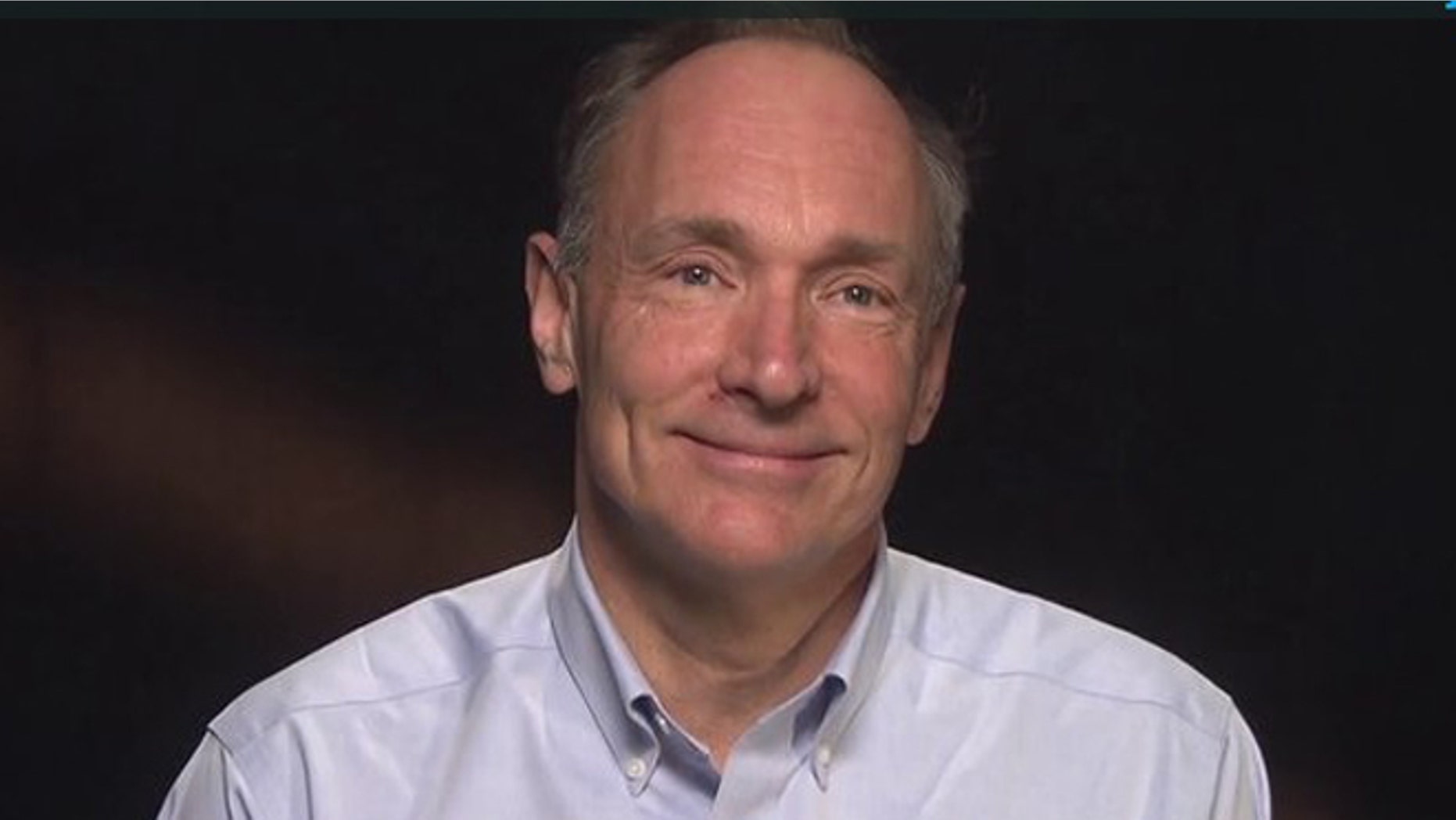 Tim Berners-Lee, the British inventor of the World Wide Web, in a screenshot from a video made on the 25th anniversary of his invention.