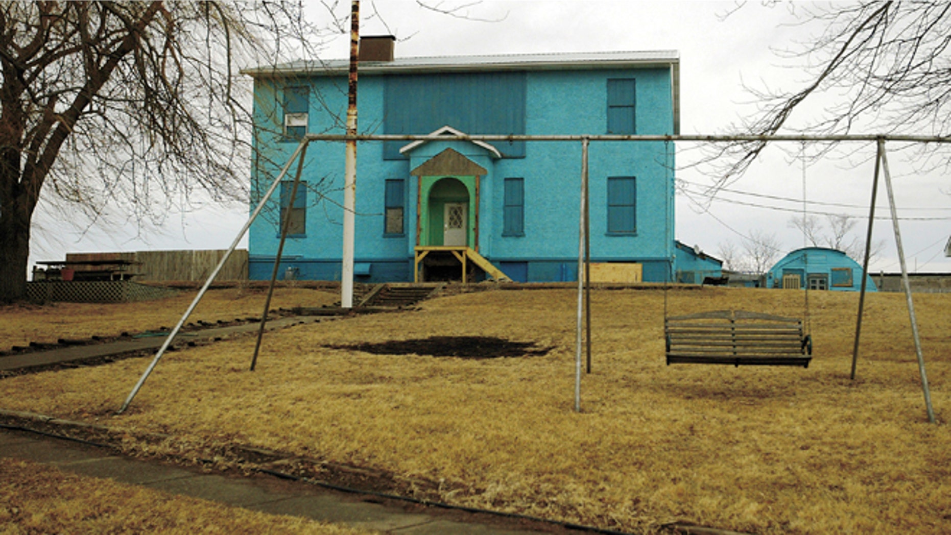Feb. 11, 2009: This photo shows the former school and Quonset hut in Atalissa, Iowa that housed 21 mentally disabled men while they worked at West Liberty Foods in West Liberty, Iowa until the state of Iowa closed down the facility.