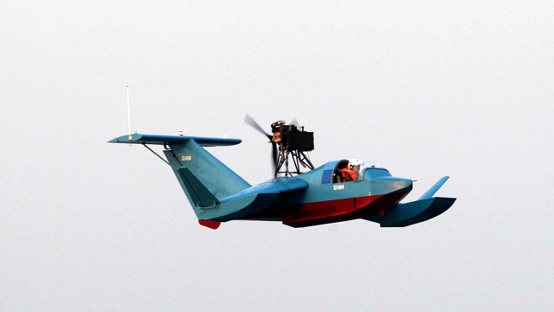 This photo released on Tuesday, Sept. 28, 2010, by the Iranian Defense Ministry, claims to show a Bavar-2, or Confidence-2, radar-evading flying boat. Iran's state TV says the country's powerful Revolutionary Guard has received its first three squadrons of radar-evading flying boats.
